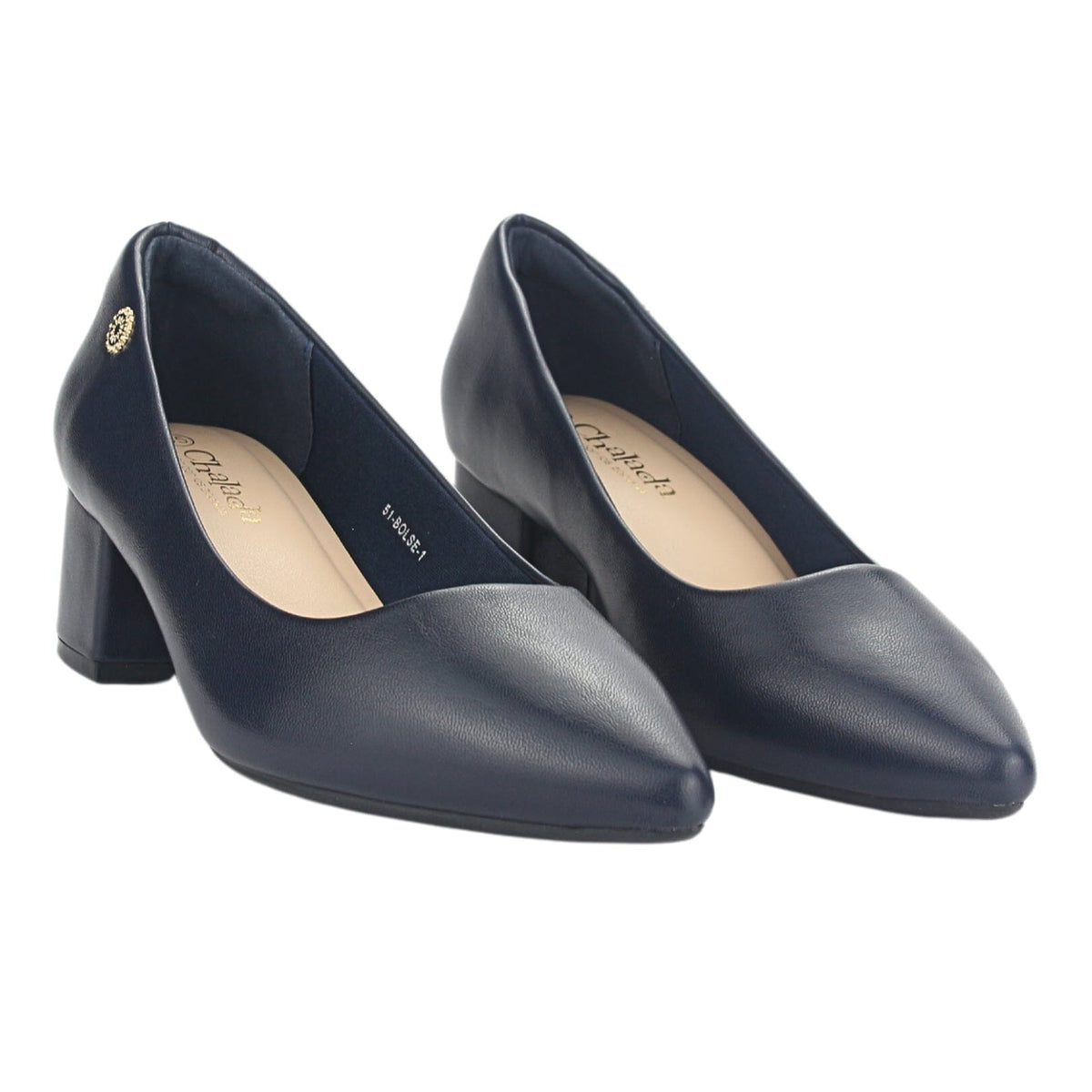 Zapato Chalada Mujer Bolse-1 Azul Marino Casual Tacones Altos Chalada 