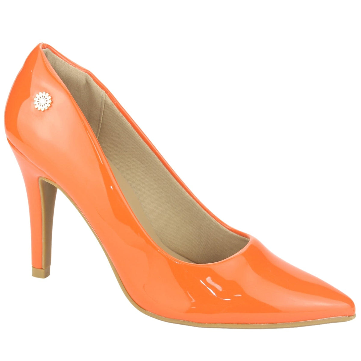 Zapato Chalada Mujer Clora-4 Naranjo Casual Tacones Altos Chalada 