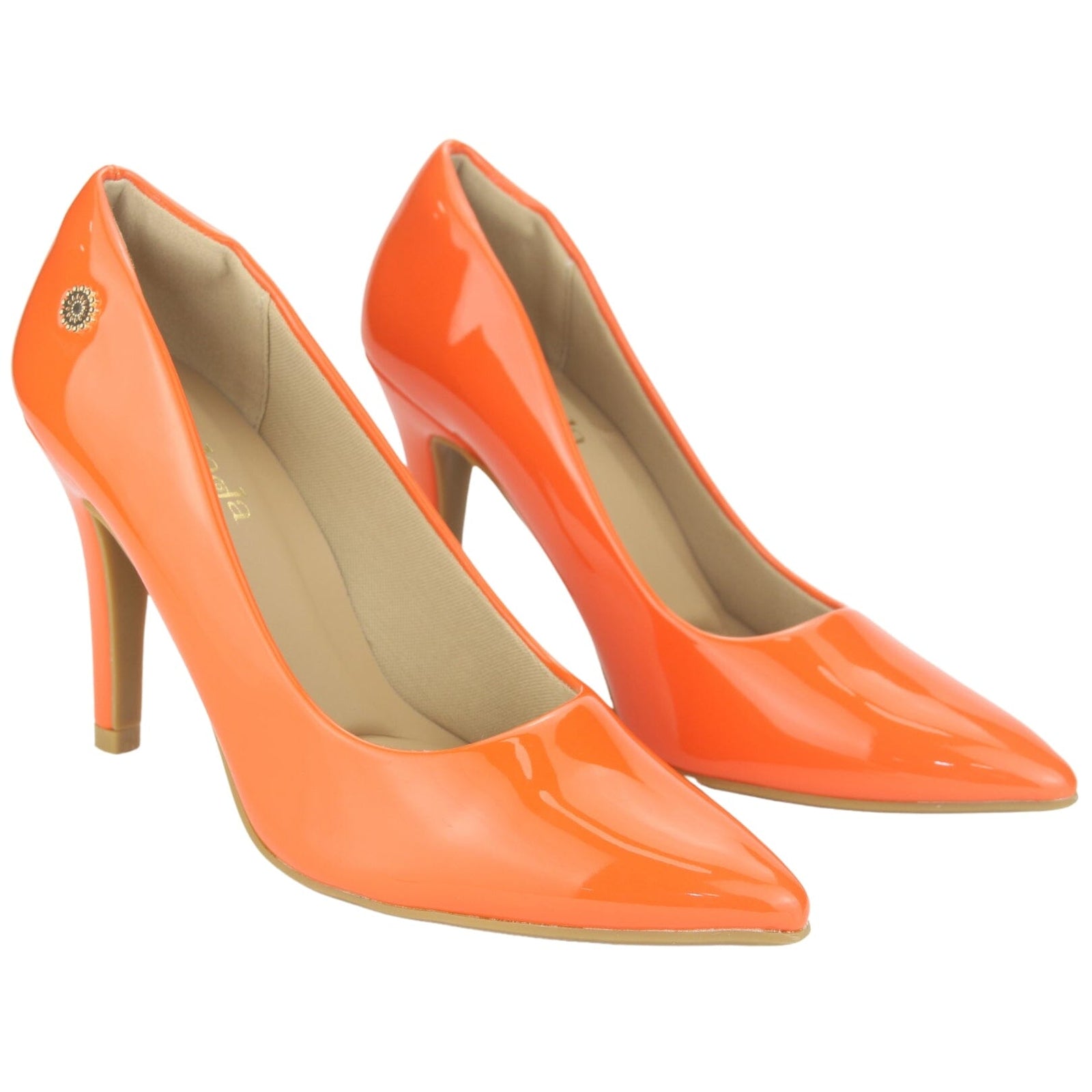 Zapato Chalada Mujer Clora-4 Naranjo Casual Tacones Altos Chalada 