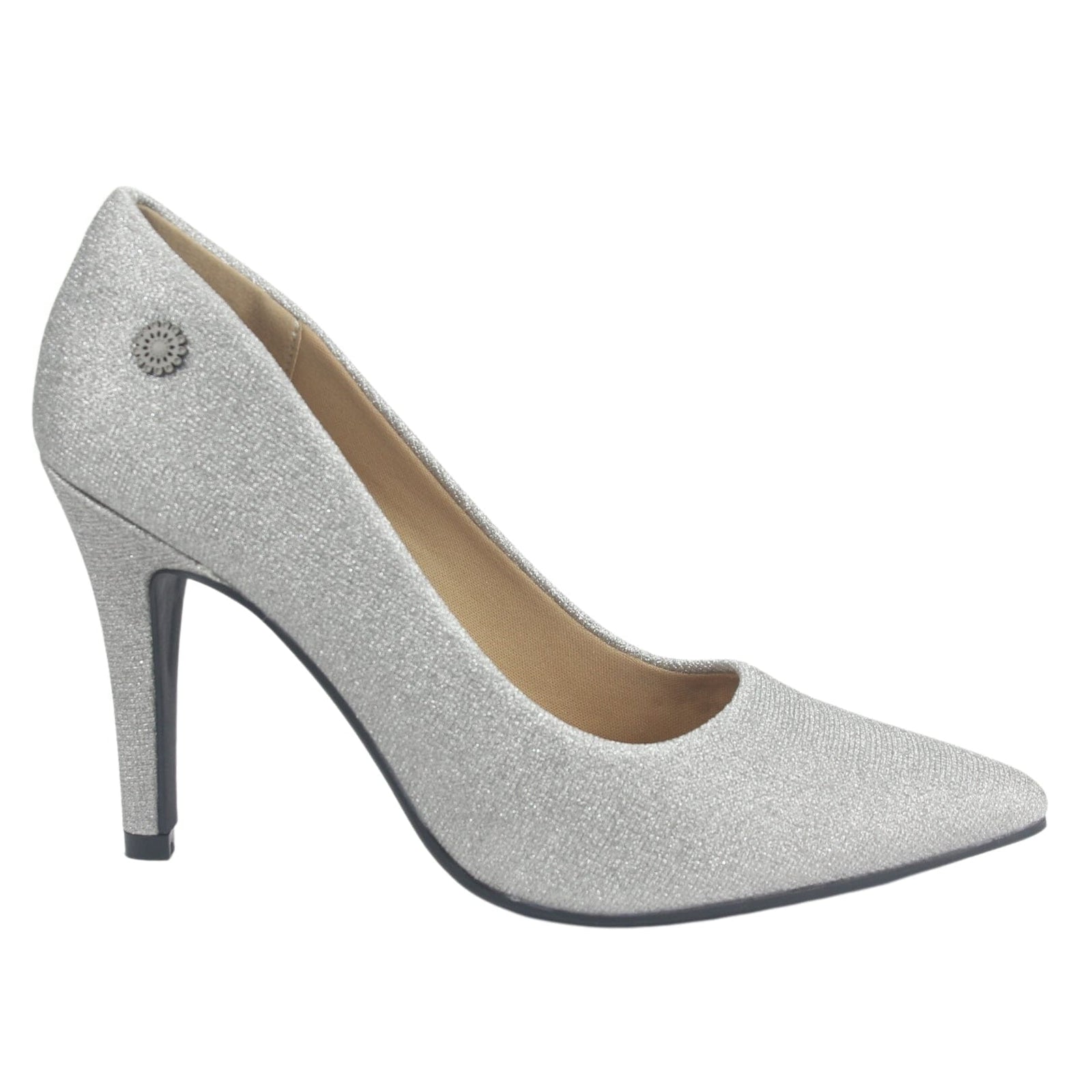 Zapato Chalada Mujer Clora-64 Plateado Casual Tacones Bajos Chalada 