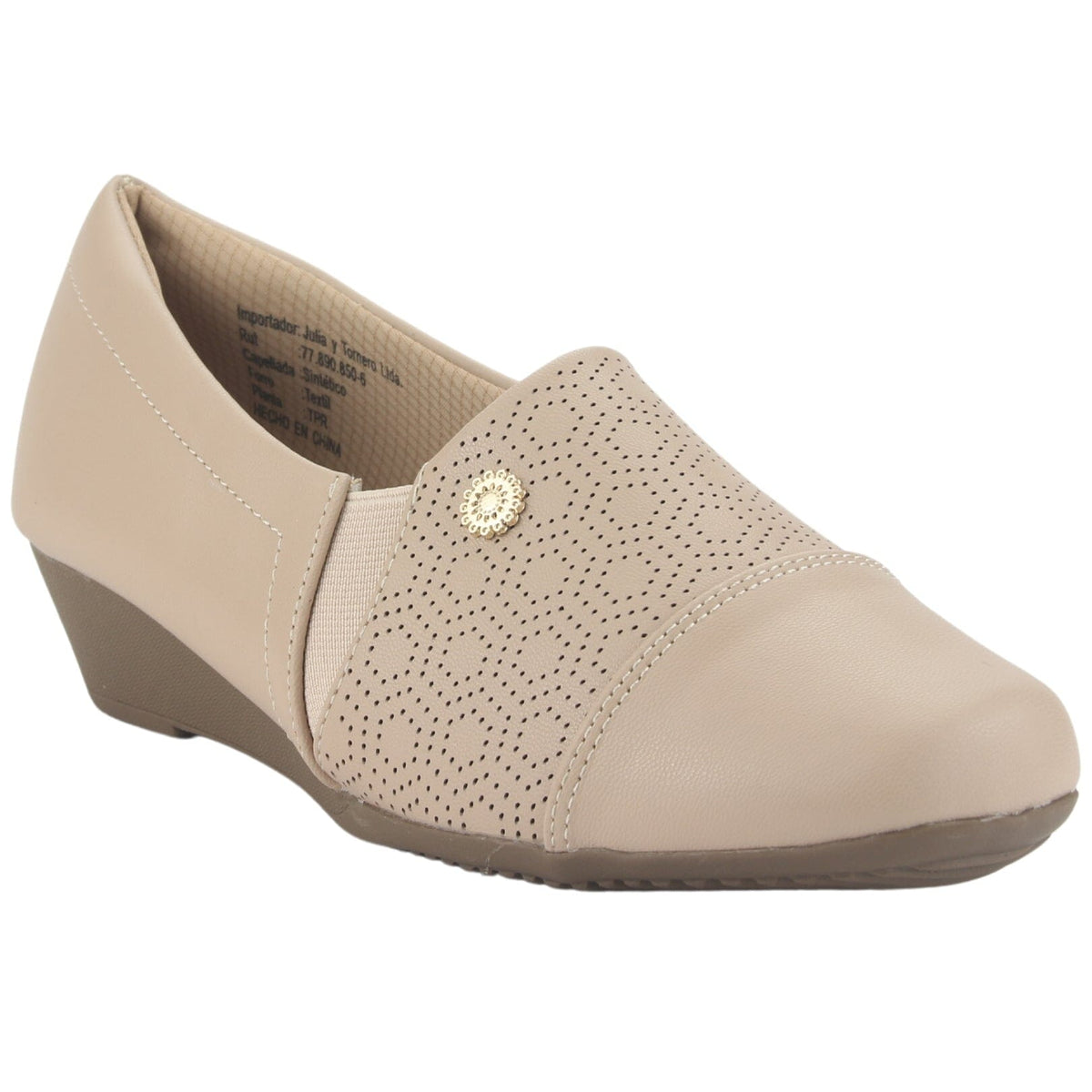 Zapato Chalada Mujer Coles-4 Nude Casual Mocasines Taco Chalada 