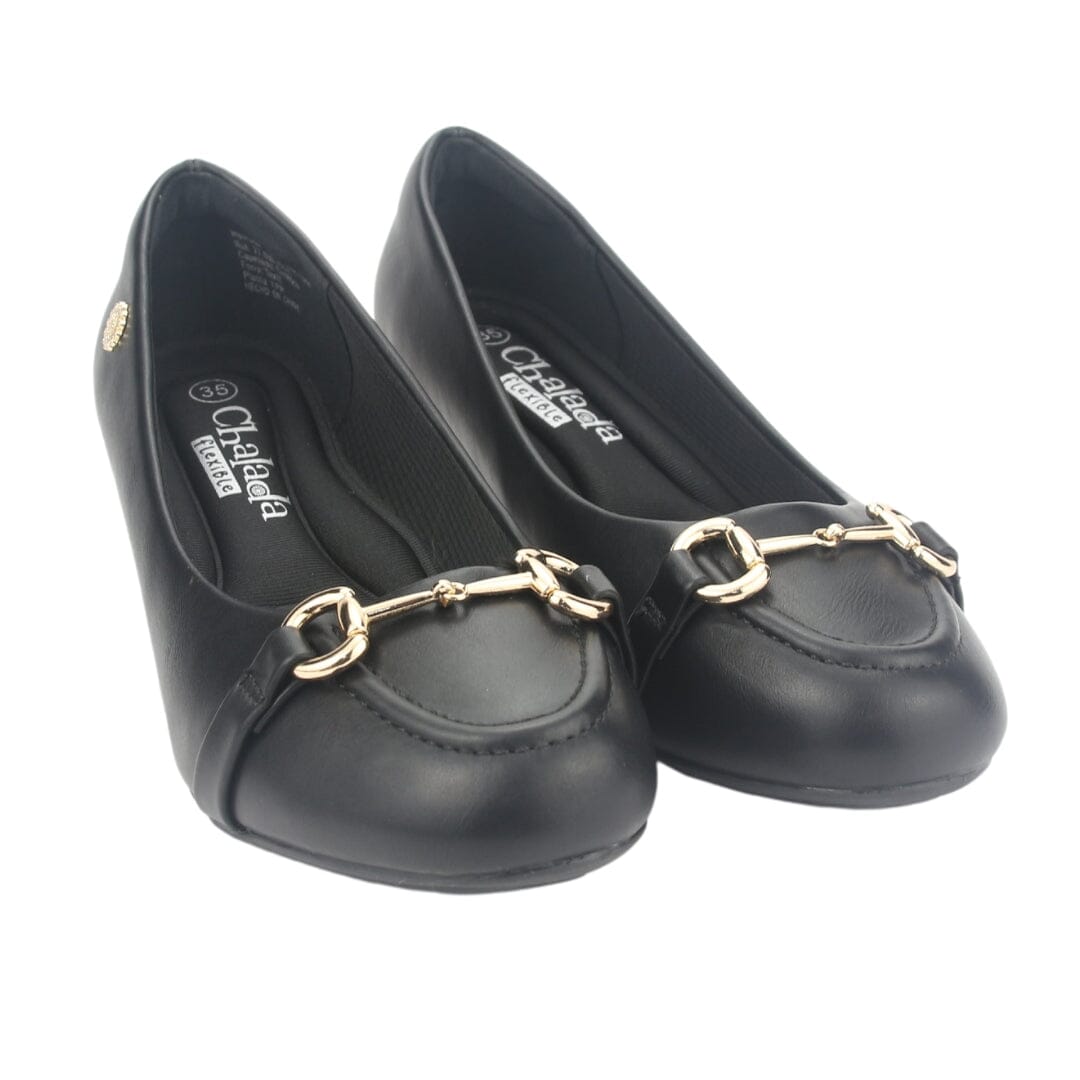 Zapato Chalada Mujer Flexi-47 Negro Casual Mocasines Taco Chalada 