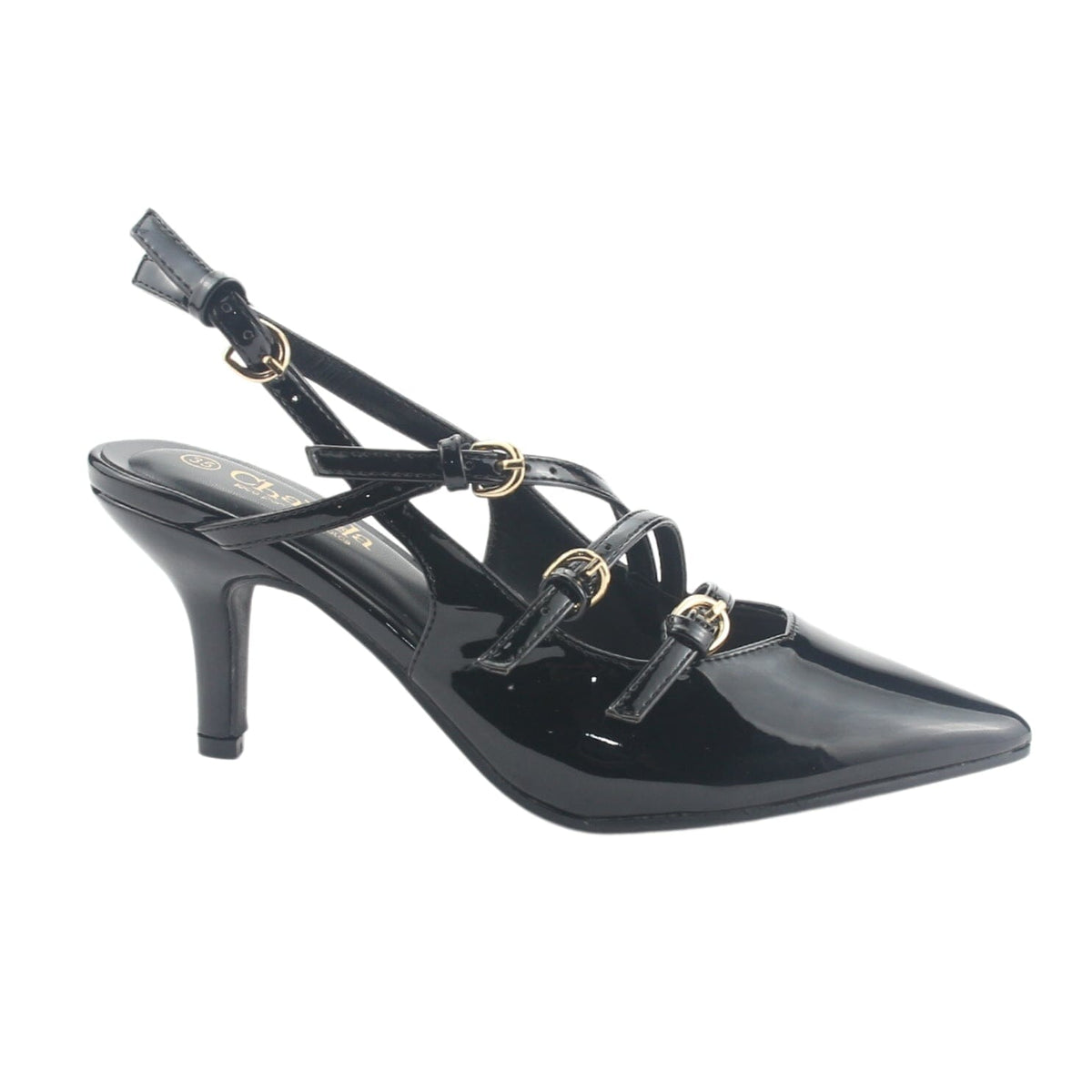 Zapato Chalada Mujer Regent-28 Negro Moda Tacones Bajos Chalada 