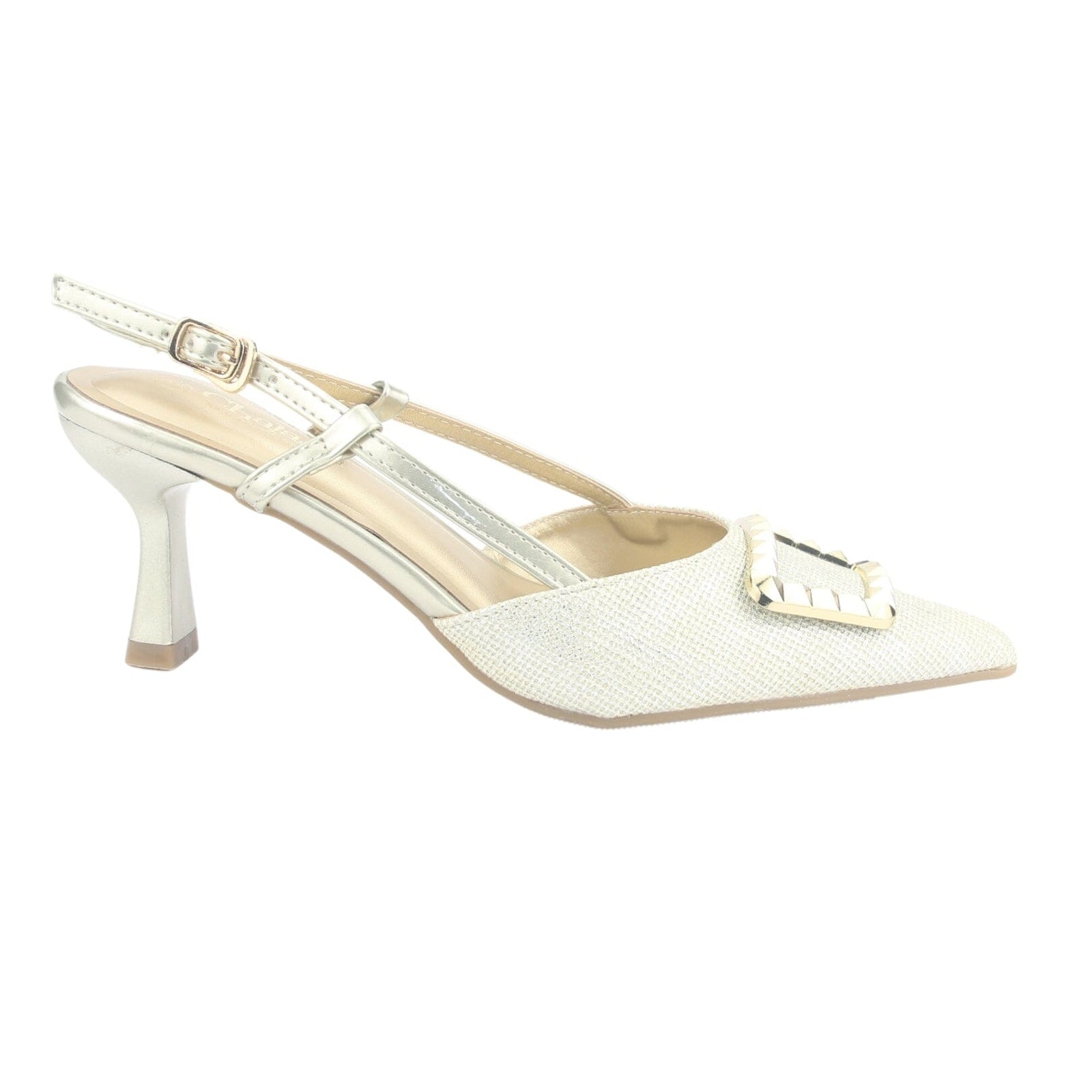 Zapato Chalada Mujer Reggia-1 Dorado Moda Tacones Bajos Chalada 