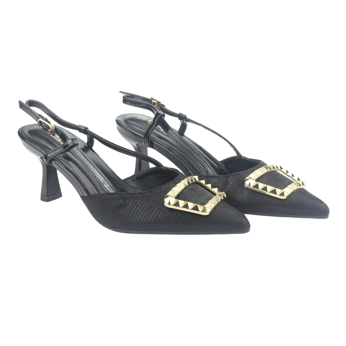 Zapato Chalada Mujer Reggia-1 Negro Moda Tacones Bajos Chalada 