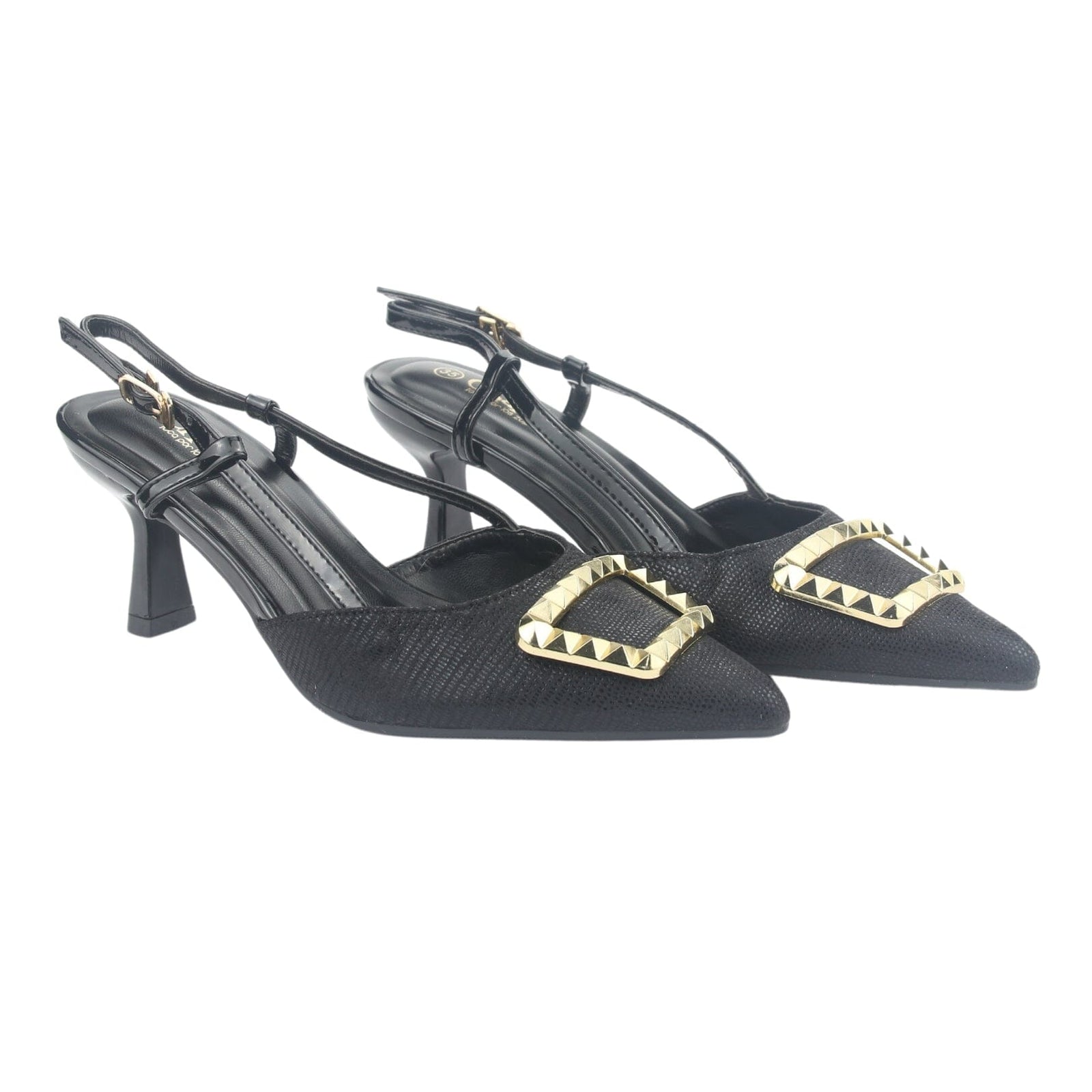 Zapato Chalada Mujer Reggia-1 Negro Moda Tacones Bajos Chalada 