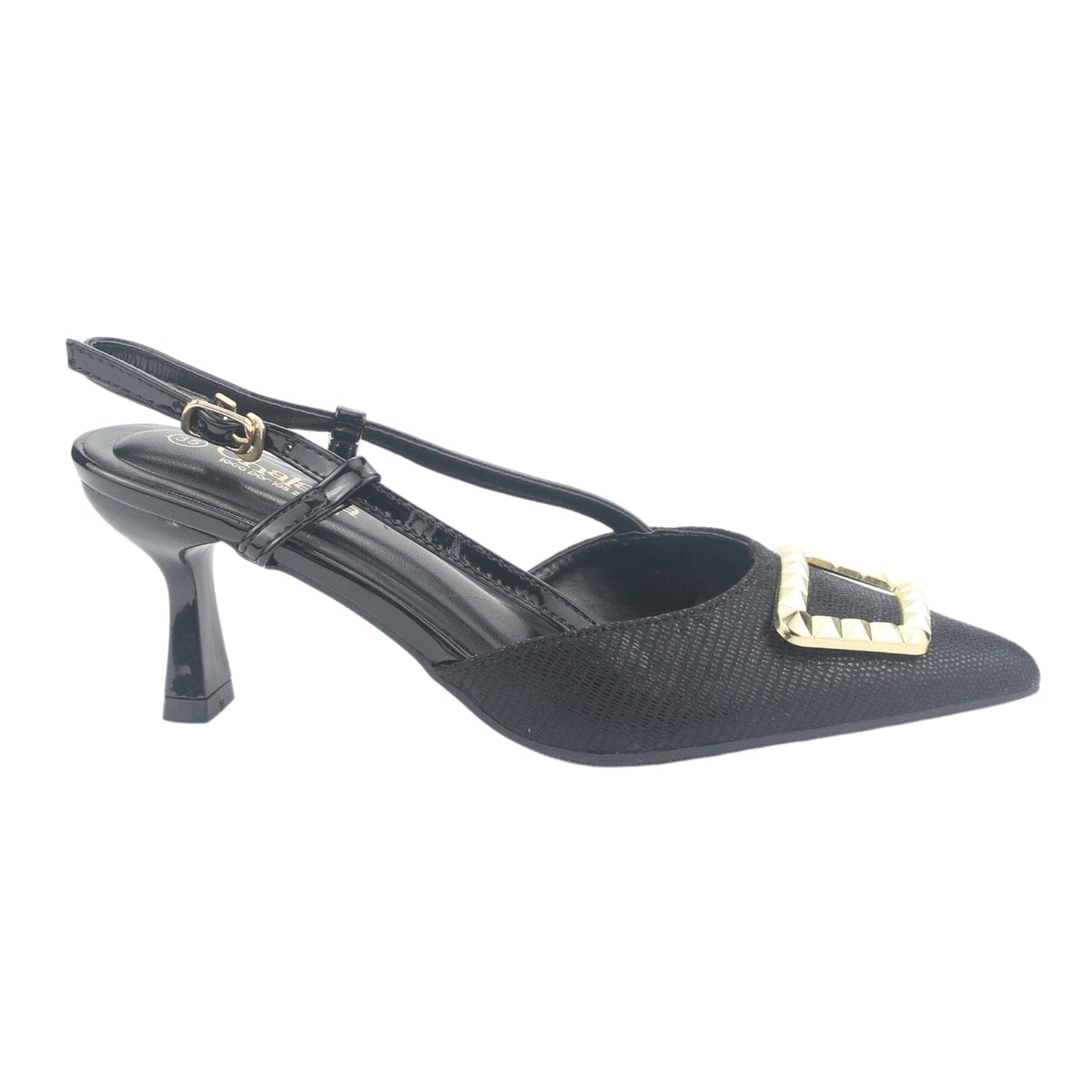 Zapato Chalada Mujer Reggia-1 Negro Moda Tacones Bajos Chalada 