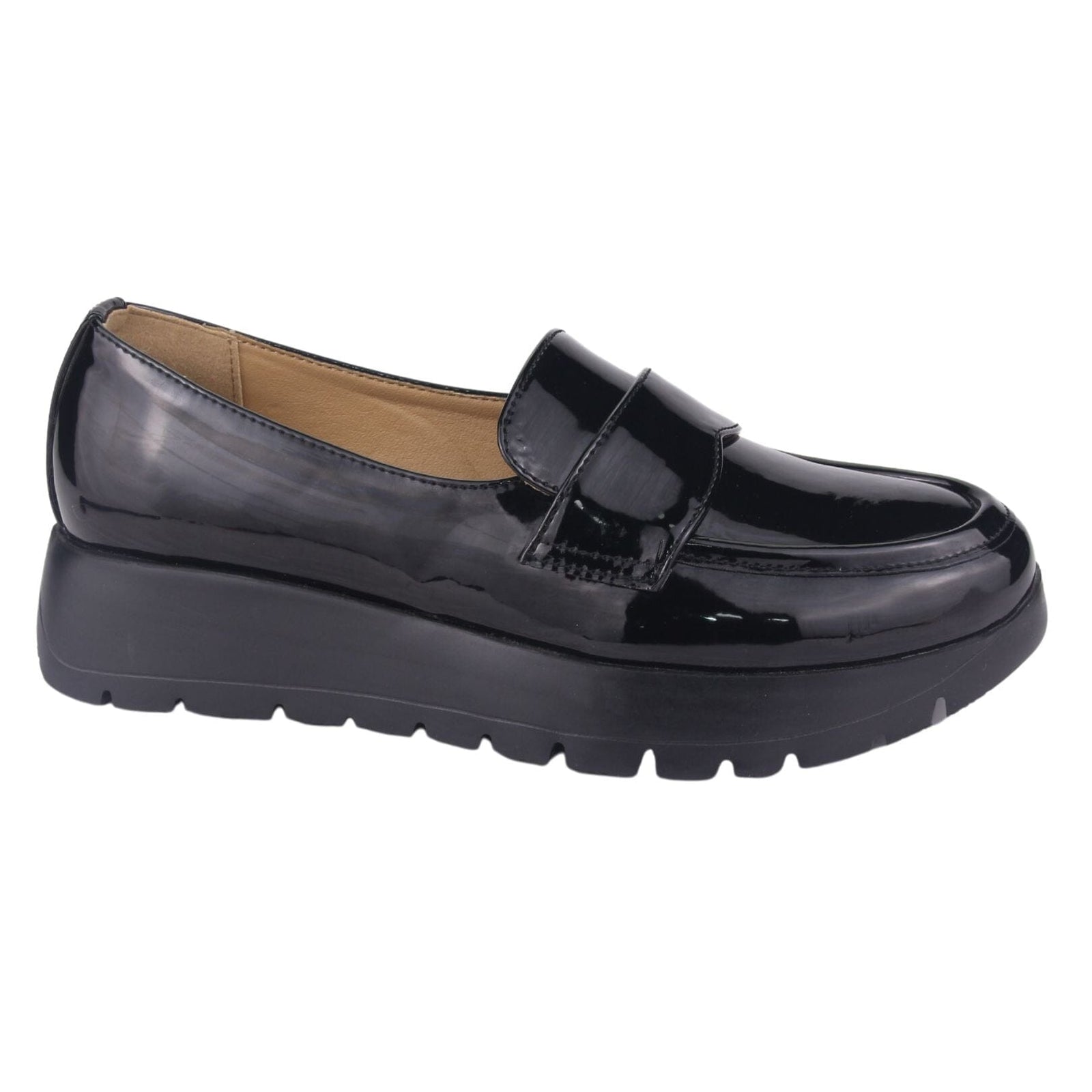 Zapato Chalada Mujer Wonder-3 Negro Plataforma Mocasines Plataforma Chalada 