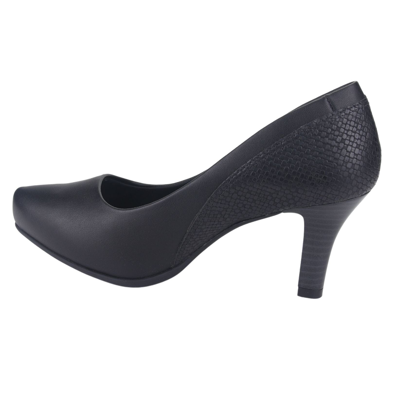 Zapato Comfortflex Mujer 2085302 Negro Casual Tacones Altos Comfortflex 