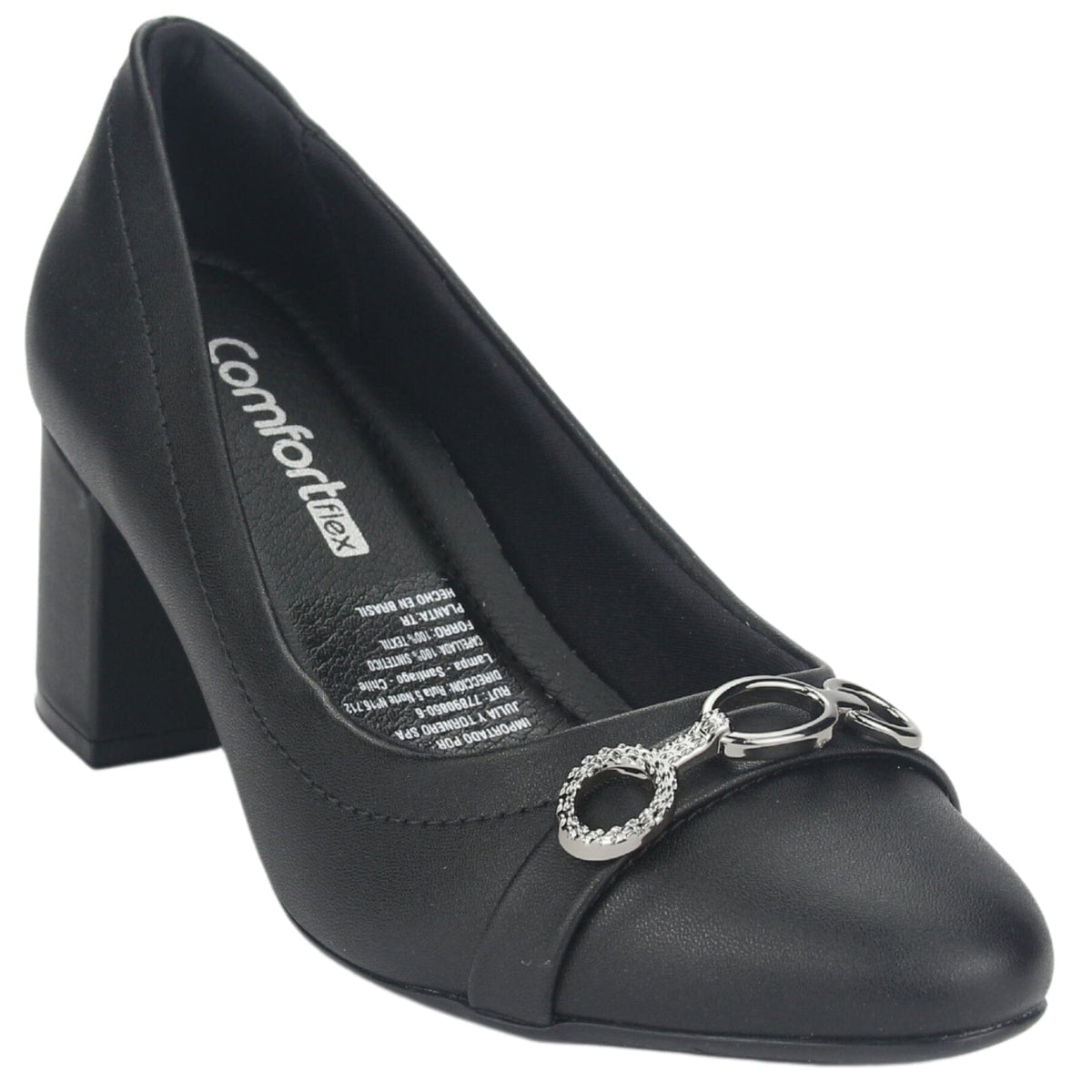 Zapato Comfortflex Mujer 2354402 Negro Casual Tacones Altos Comfortflex 