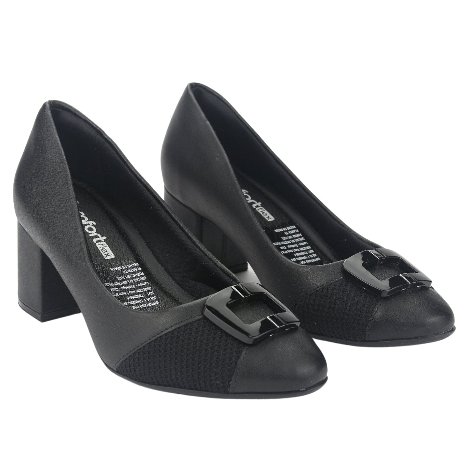Zapato Comfortflex Mujer 2354403 Negro Casual Tacones Altos Comfortflex 