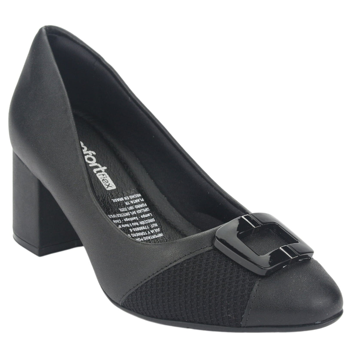 Zapato Comfortflex Mujer 2354403 Negro Casual Tacones Altos Comfortflex 