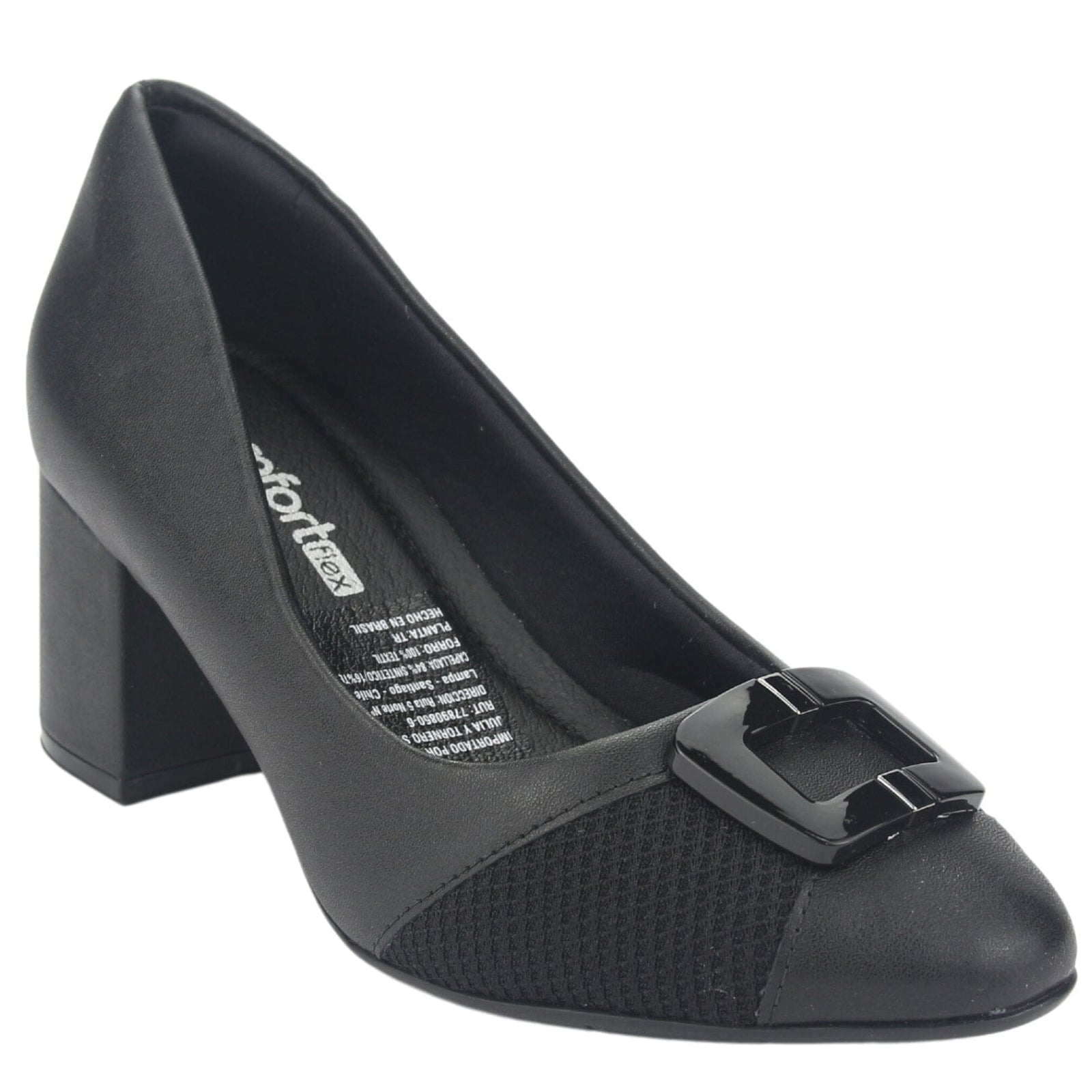 Zapato Comfortflex Mujer 2354403 Negro Casual Tacones Altos Comfortflex 