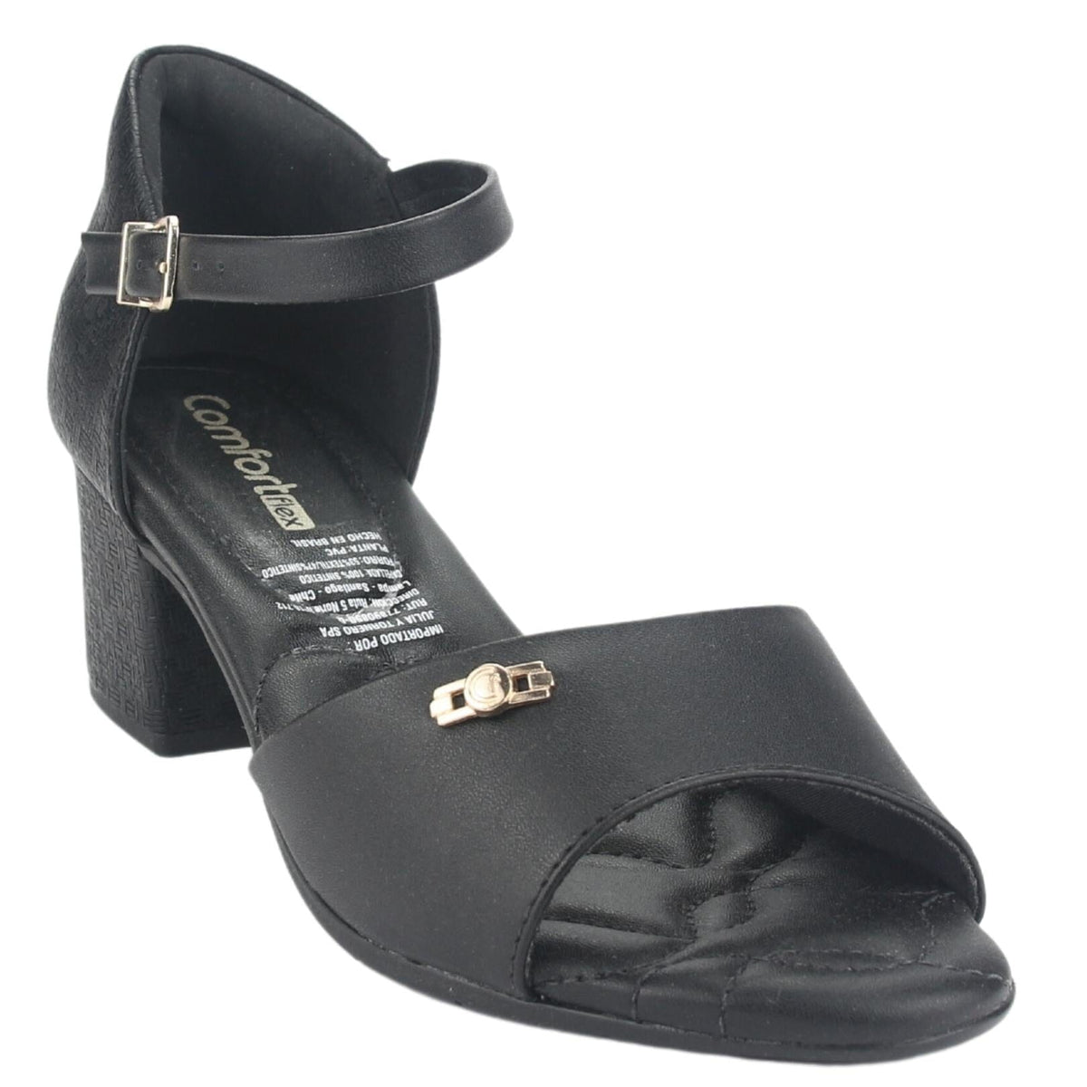 Zapato Comfortflex Mujer 2357405 Negro Casual Sandalias Taco Comfortflex 