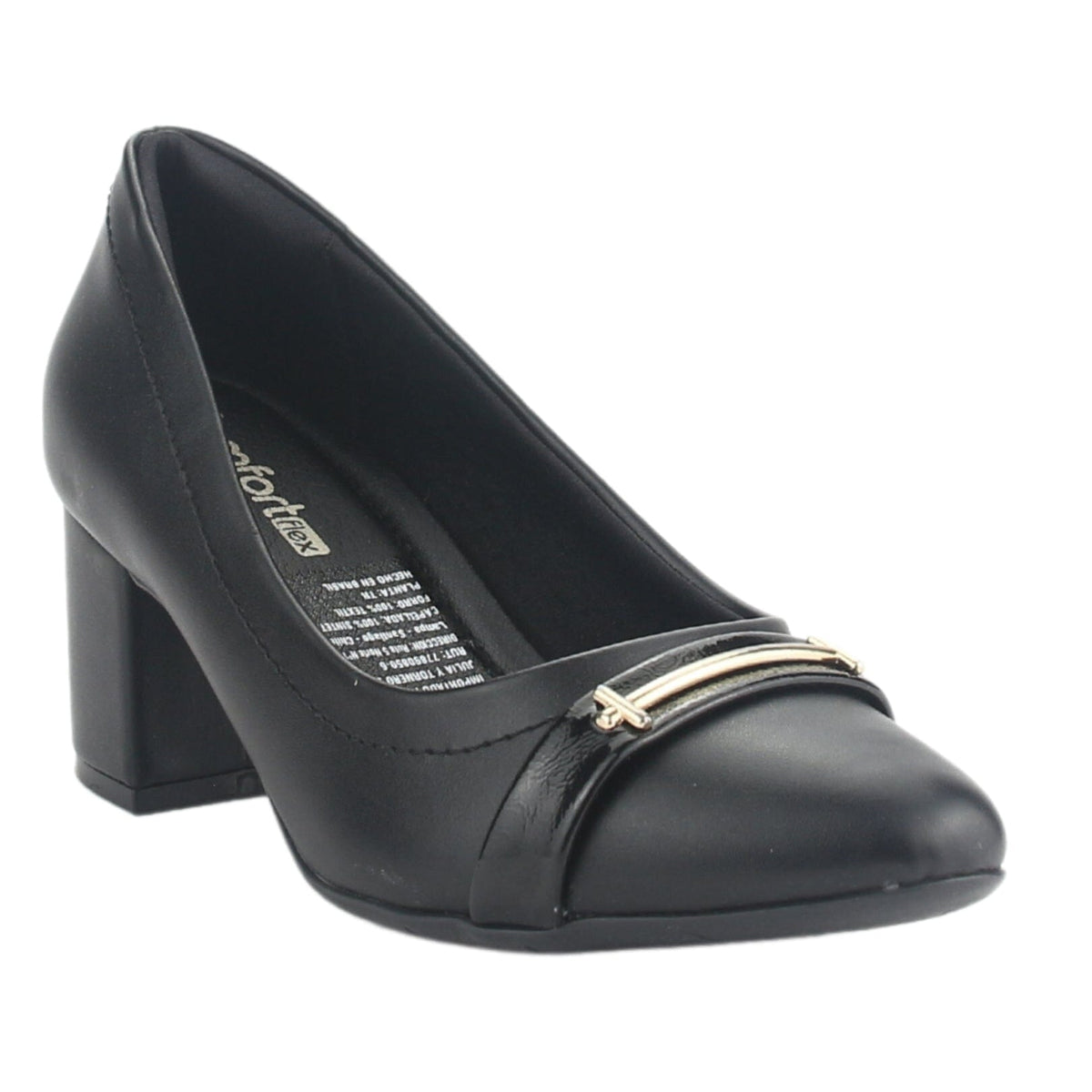 Zapato Comfortflex Mujer 2454322 Negro Casual Tacones Altos Comfortflex 