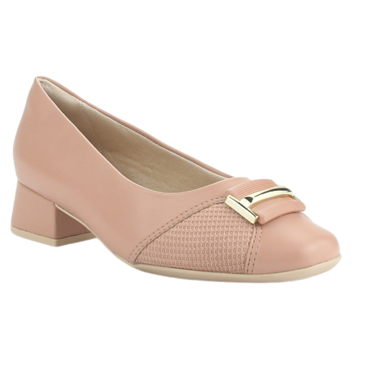Zapato Comfortflex Mujer 2495303 Nude Casual Tacones Bajos Comfortflex 