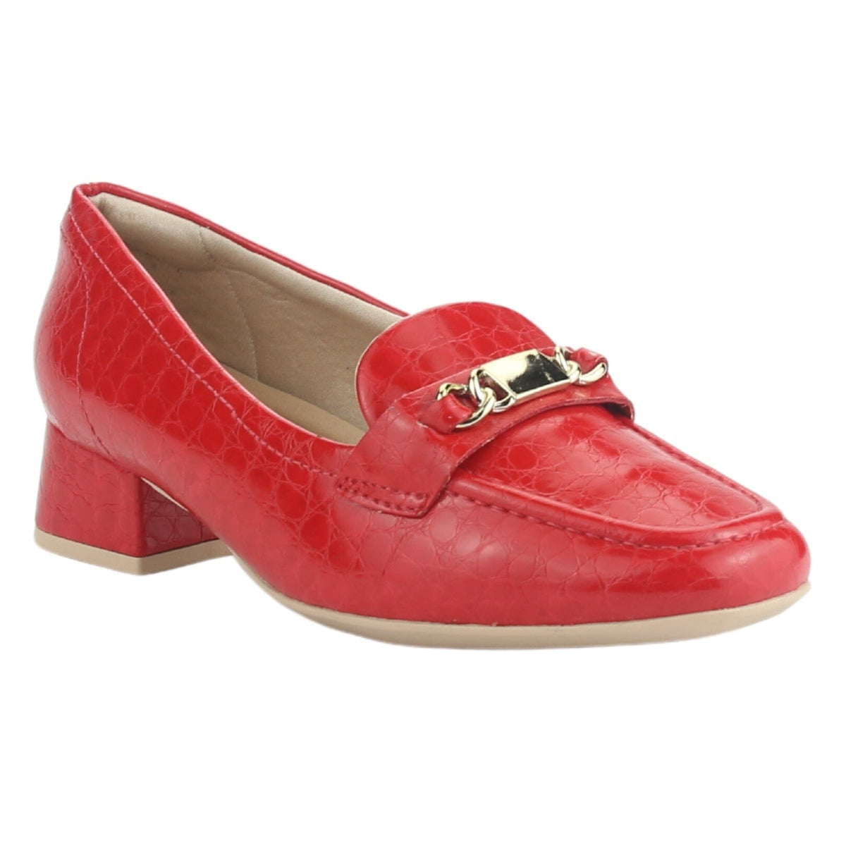 Zapato Comfortflex Mujer 2495304 Rojo Casual Tacones Bajos Comfortflex 