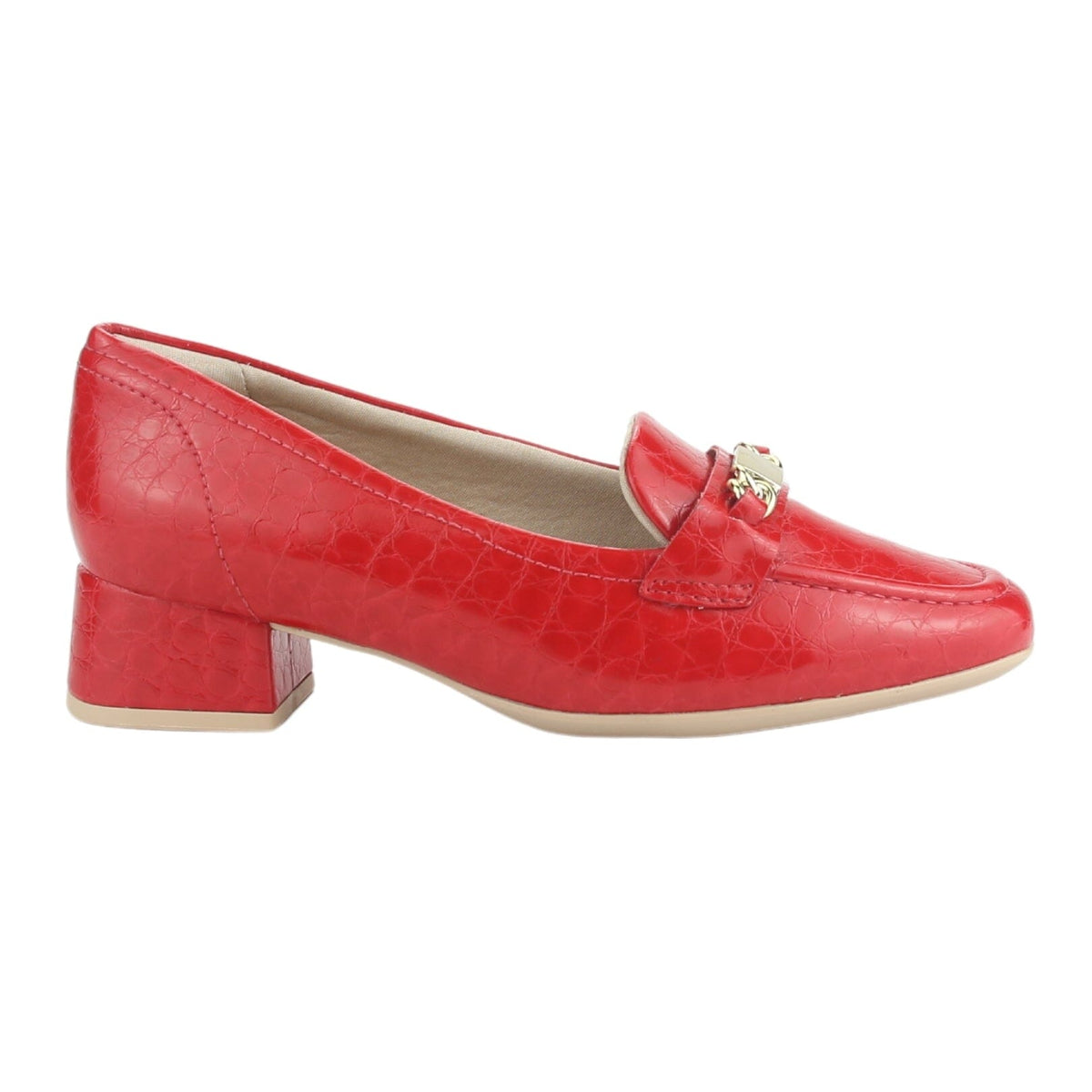 Zapato Comfortflex Mujer 2495304 Rojo Casual Tacones Bajos Comfortflex 
