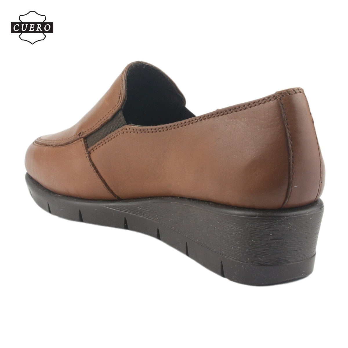 Zapato de Cuero Chalada Mujer Calafate-1 Café Casual Mocasines Taco Chalada 