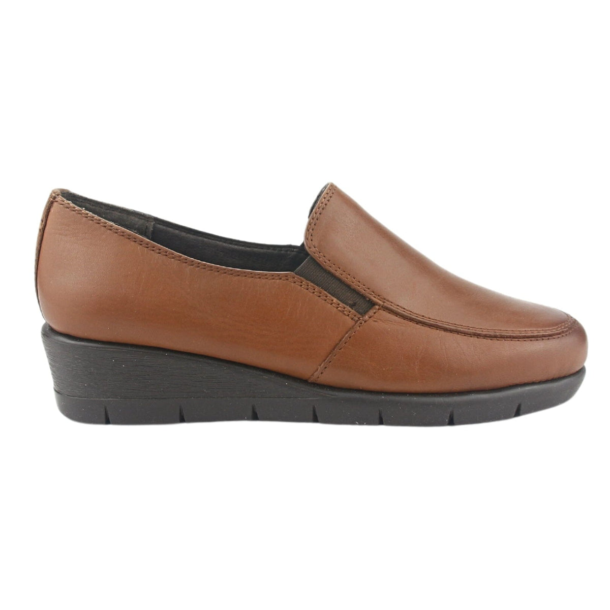 Zapato de Cuero Chalada Mujer Calafate-1 Café Casual Mocasines Taco Chalada 