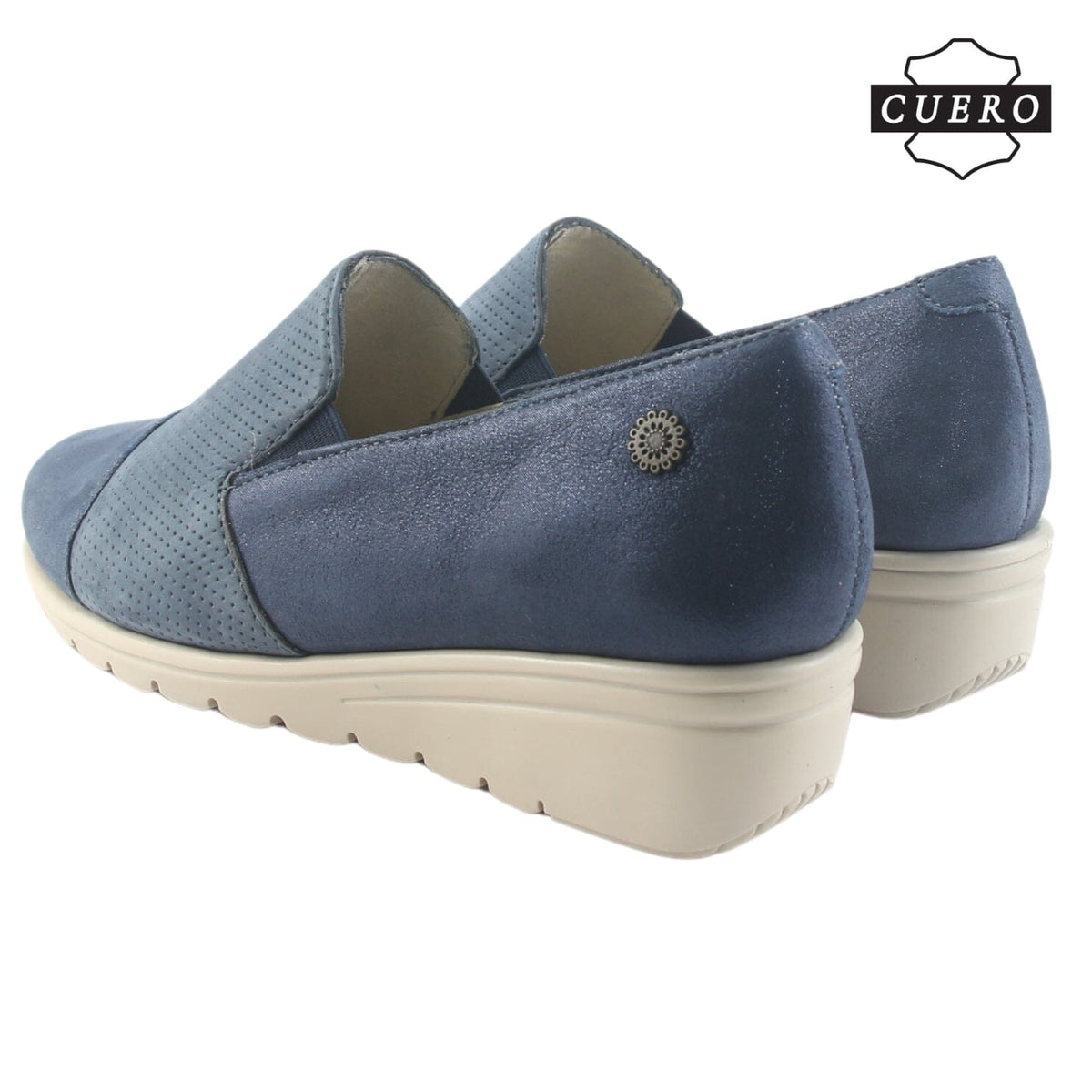 Zapato de Cuero Chalada Mujer Casia-1 Azul Casual Zapatos Planos Comfort Chalada 