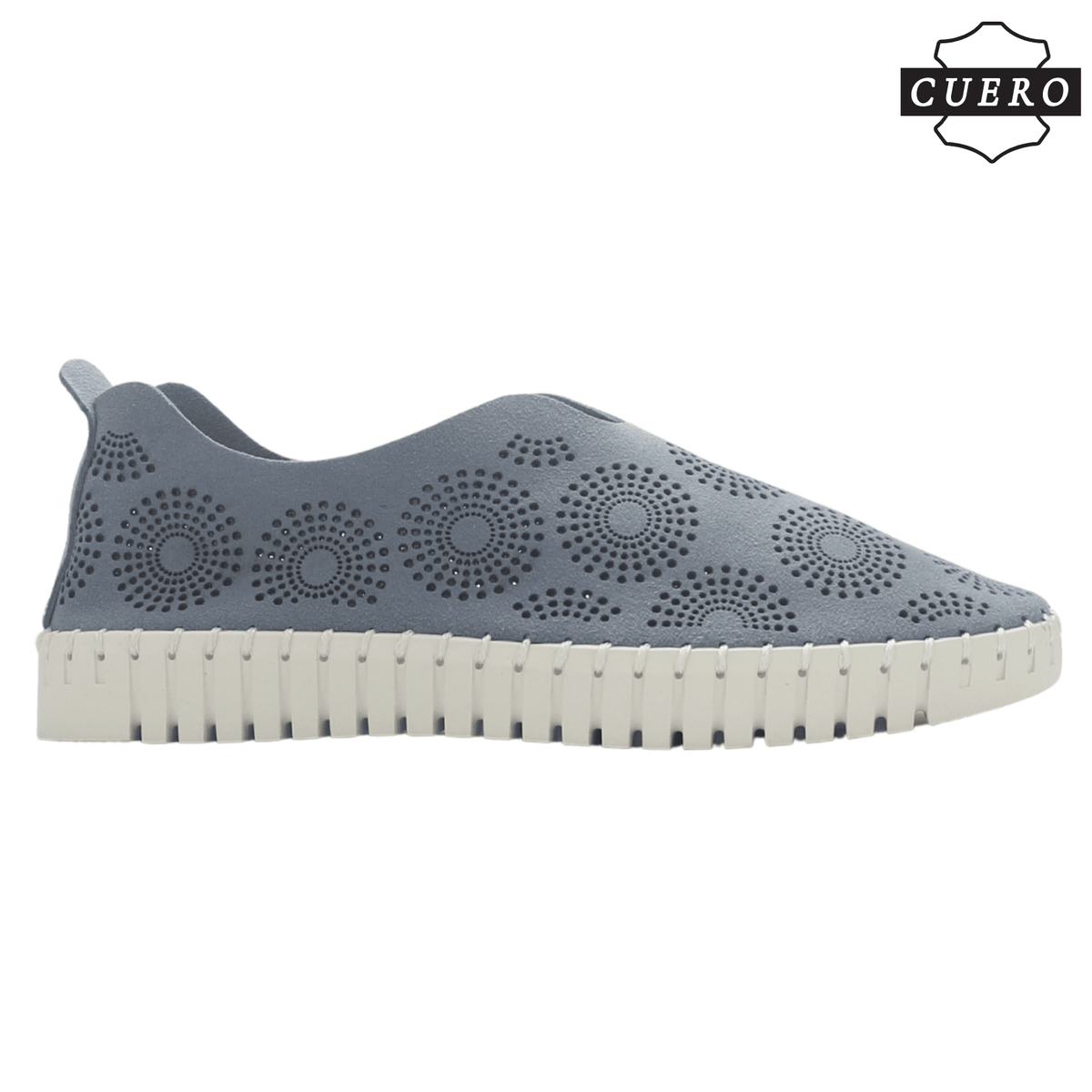 Zapato de Cuero Mujer Chalada Tren-1 Azul Casual Zapatos Planos Comfort Chalada 