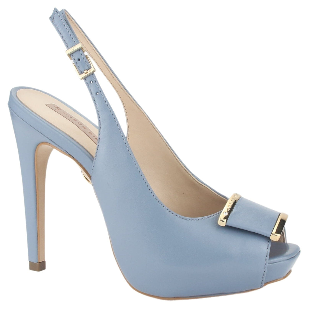 Zapato Jorgebischoff Mujer J13983018 Azul Casual Sandalias Taco Jorge Bischoff 