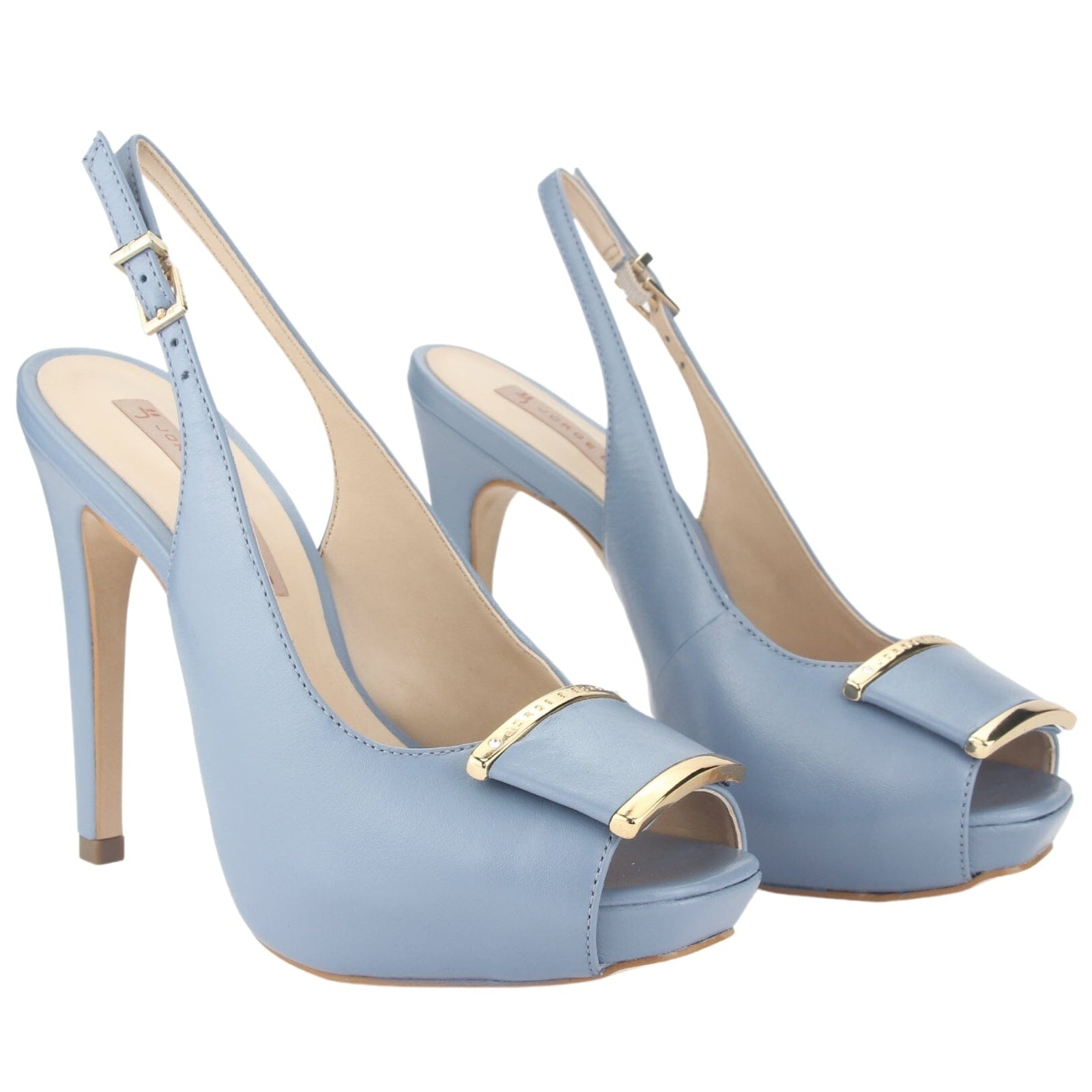 Zapato Jorgebischoff Mujer J13983018 Azul Casual Sandalias Taco Jorge Bischoff 