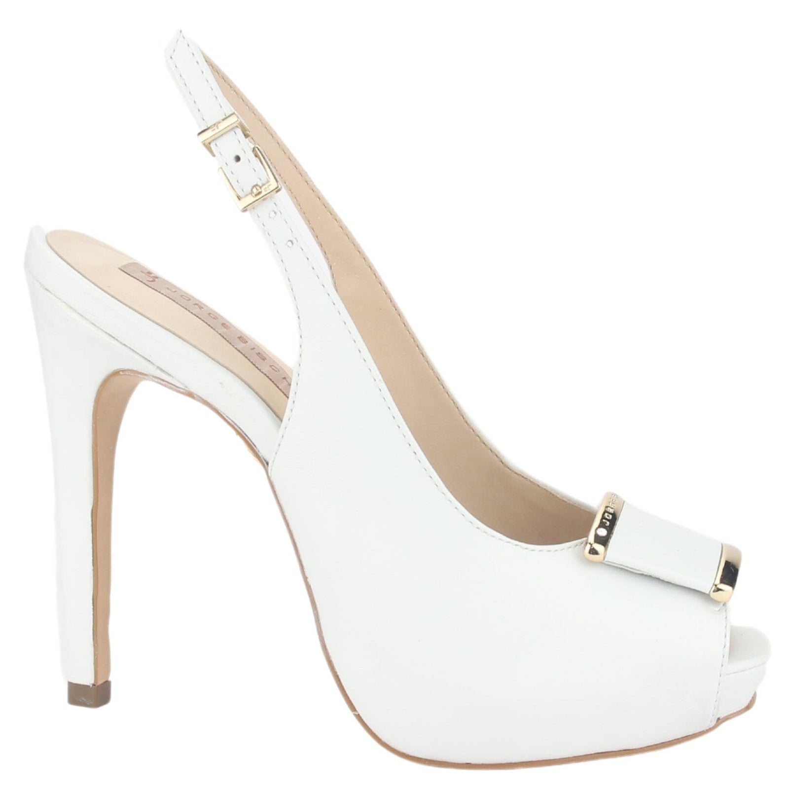 Zapato Jorgebischoff Mujer J13983018 Blanco Casual Sandalias Taco Jorge Bischoff 