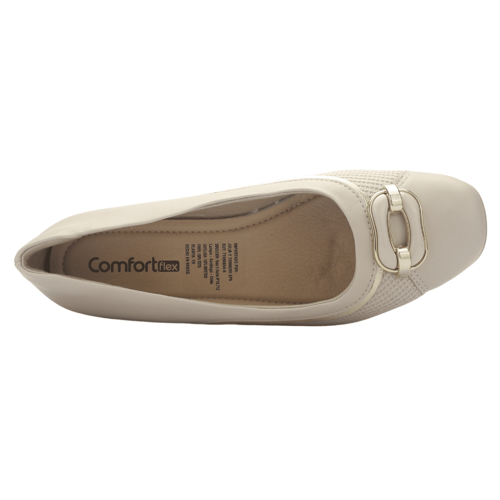 Zapato Mujer Beige Comfortflex 2595404 Casual Tacones Bajos Comfortflex 