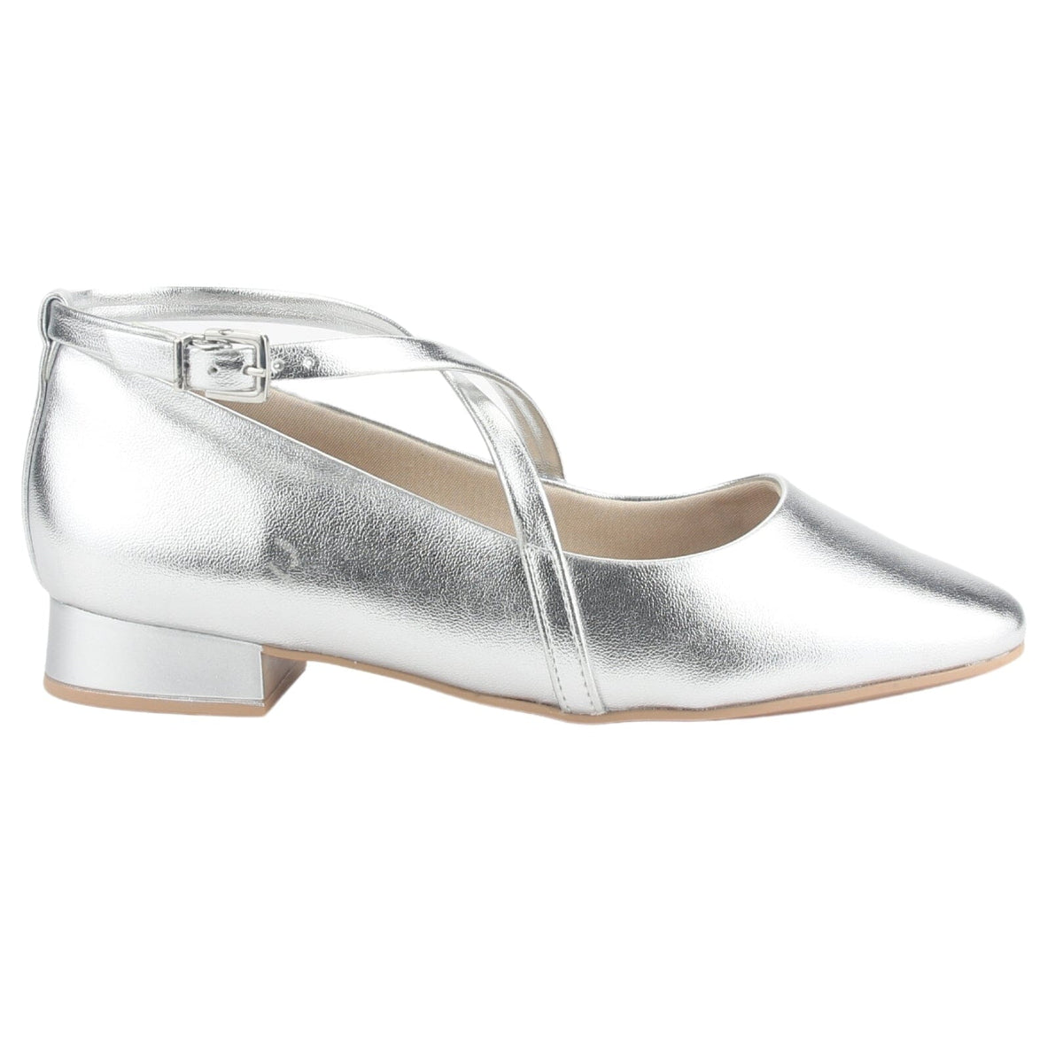 Zapato Ramarim Mujer 2415102 Plateado Casual Tacones Bajos Ramarim 