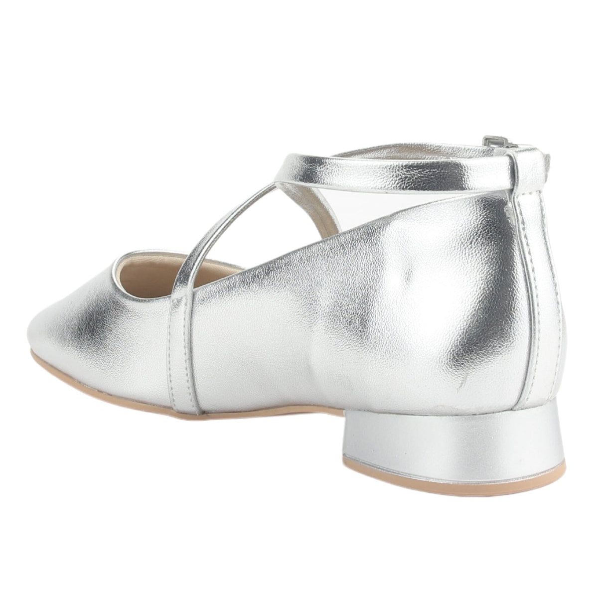 Zapato Ramarim Mujer 2415102 Plateado Casual Tacones Bajos Ramarim 