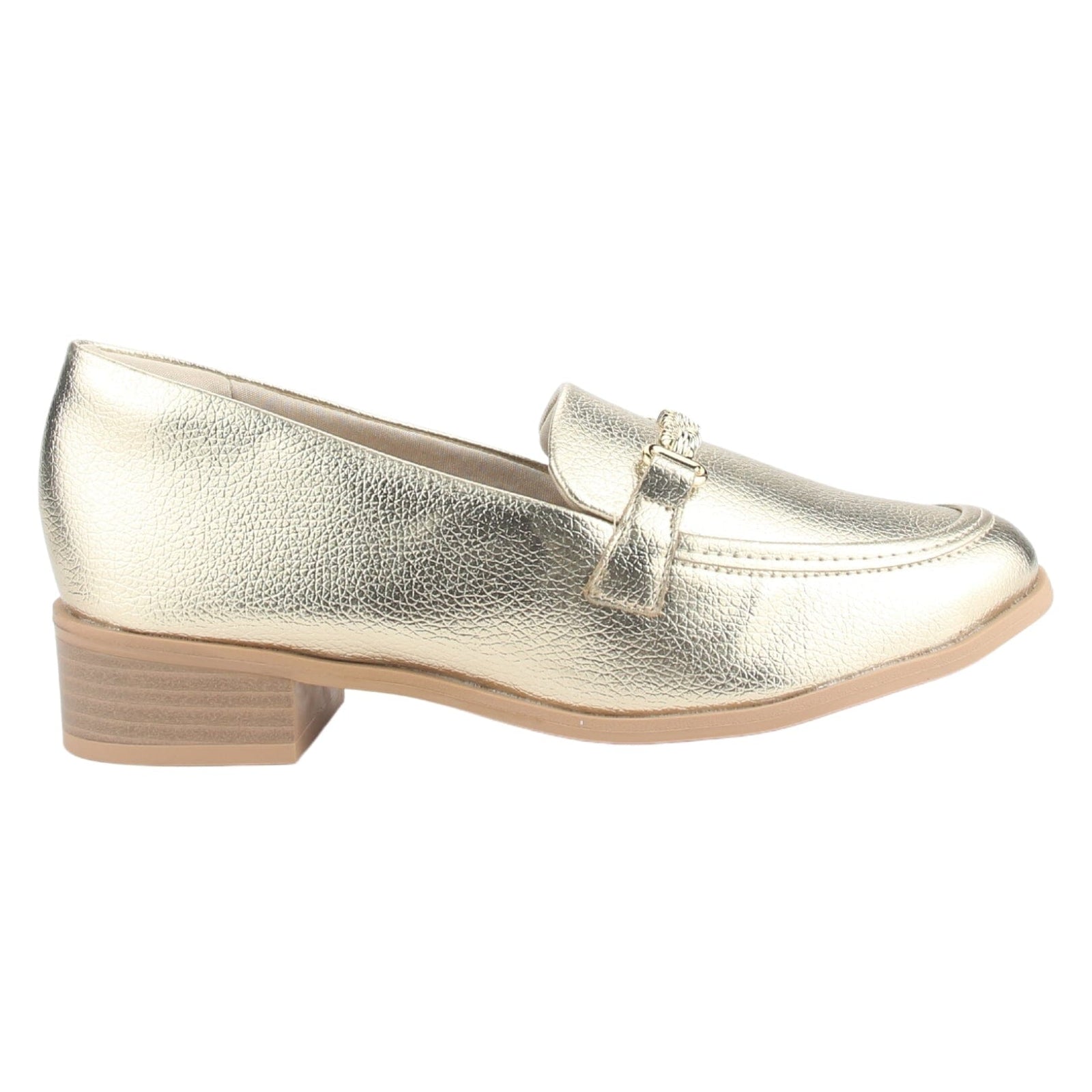 Zapato Ramarim Mujer 2416101 Dorado Casual Tacones Bajos Ramarim 