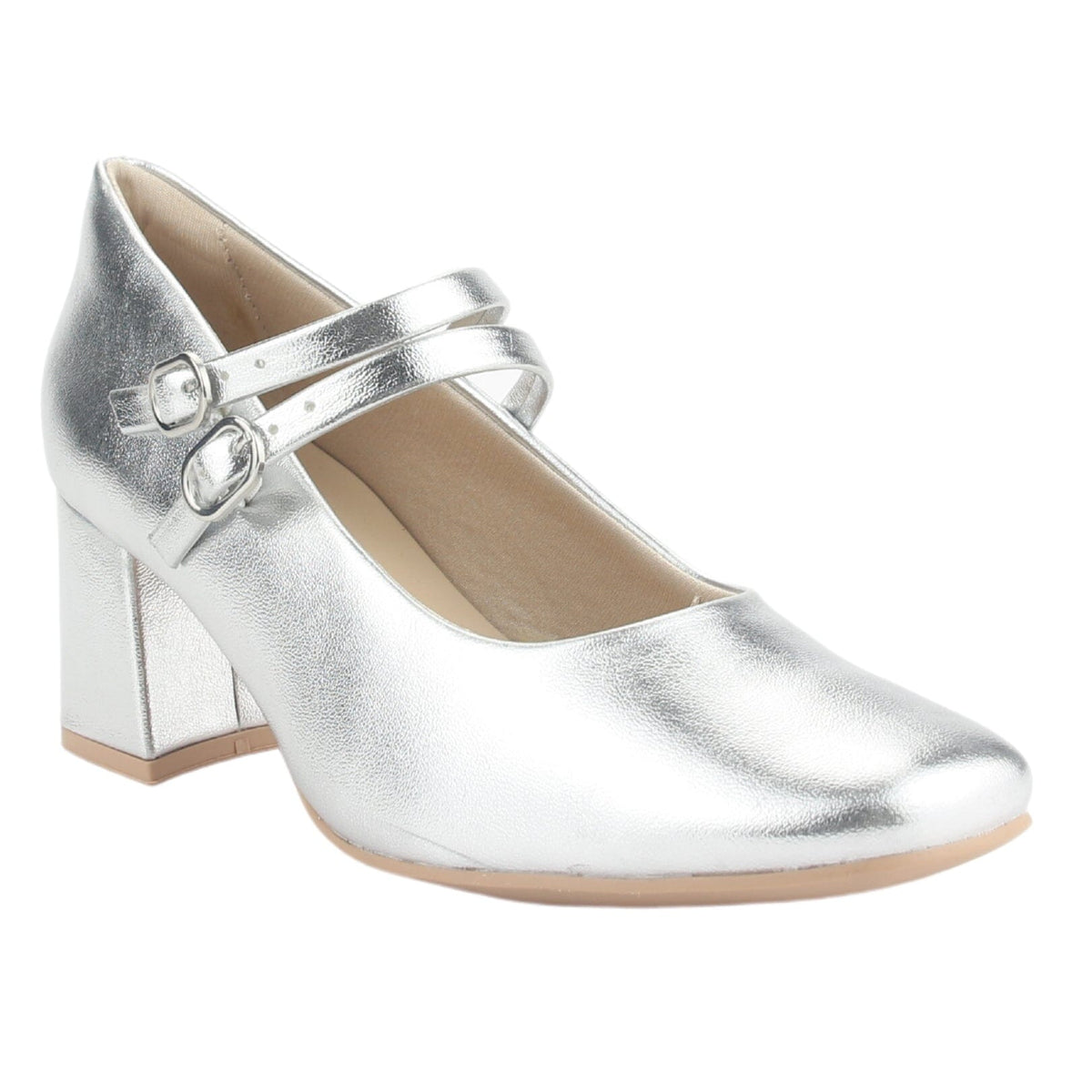 Zapato Ramarim Mujer 2417102 Plateado Casual Tacones Bajos Ramarim 