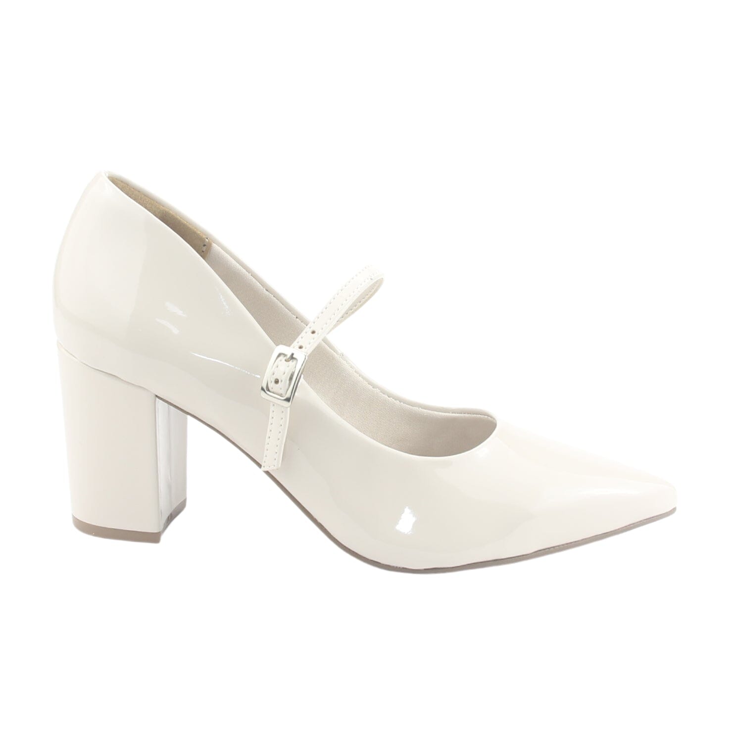 Zapato Via Marte Mujer 028-014-01 Beige Casual Tacones Altos Via Marte 