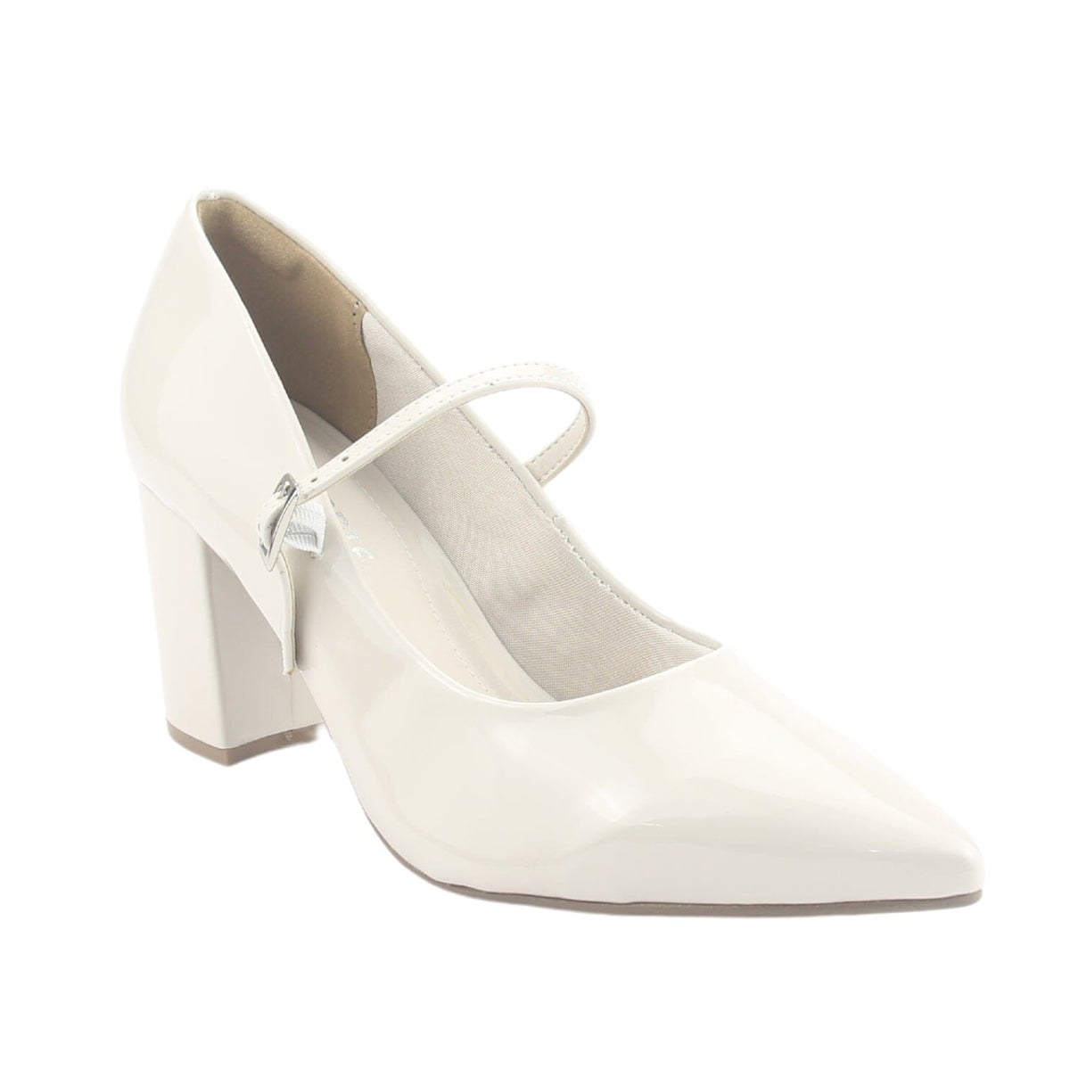 Zapato Via Marte Mujer 028-014-01 Beige Casual Tacones Altos Via Marte 