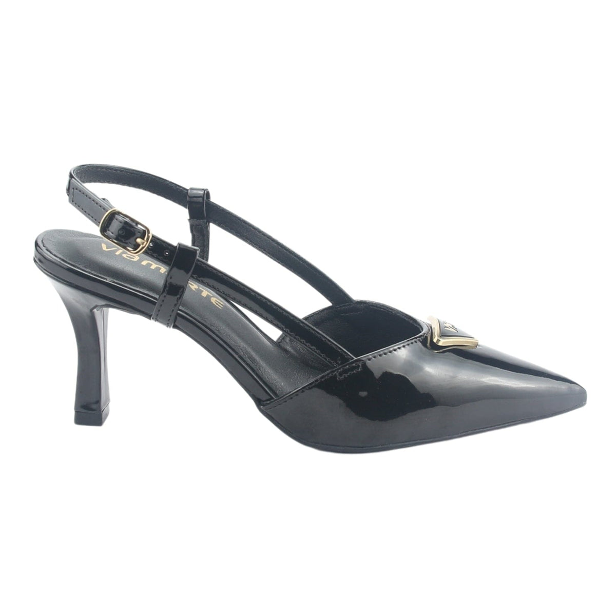 Zapato Via Marte Mujer 029-002-01 Negro Casual Tacones Altos Via Marte 