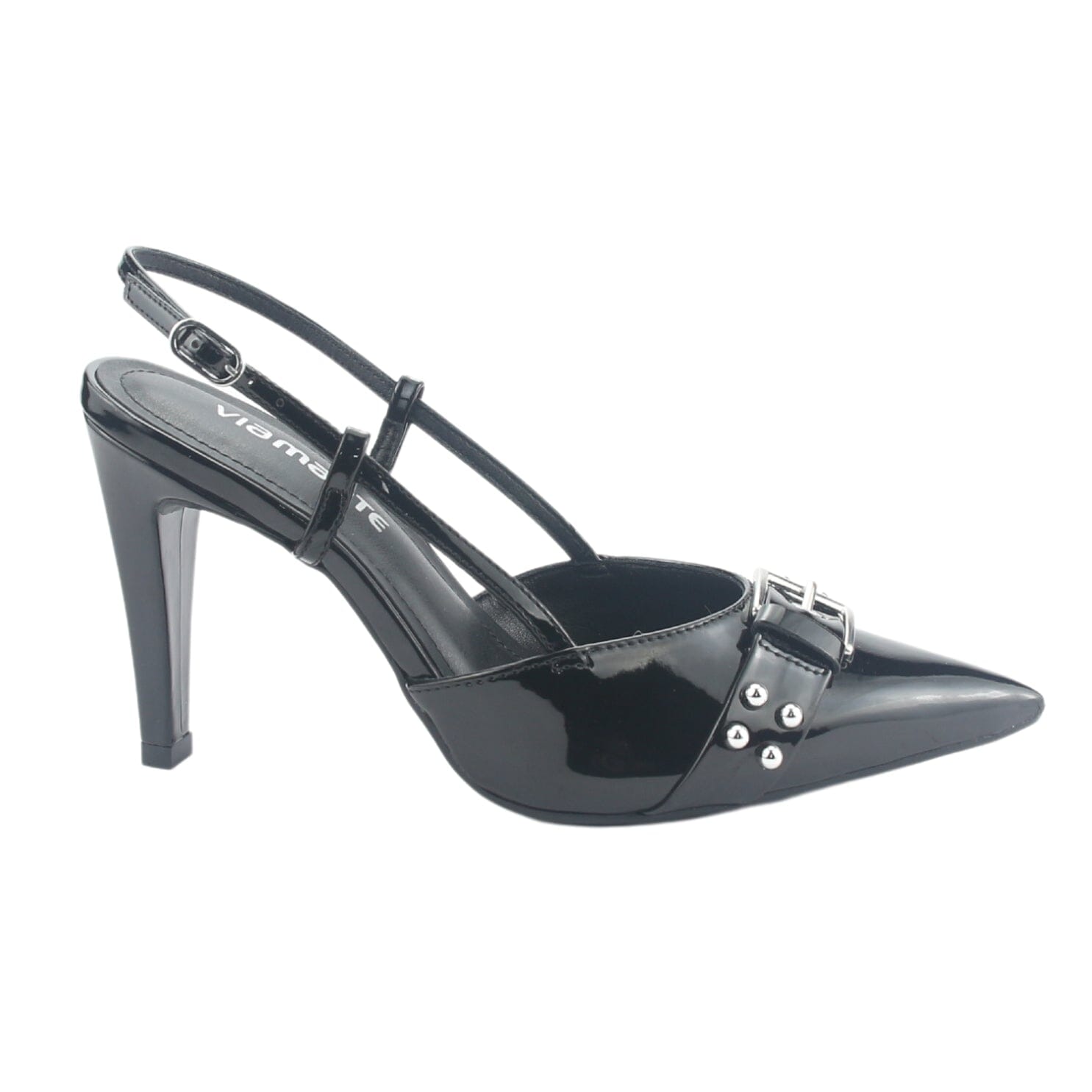 Zapato Via Marte Mujer 044-014-03 Negro Casual Tacones Altos Via Marte 