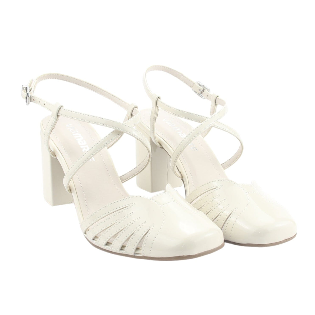 Zapato Via Marte Mujer 062-014-01 Beige Casual Tacones Altos Via Marte 