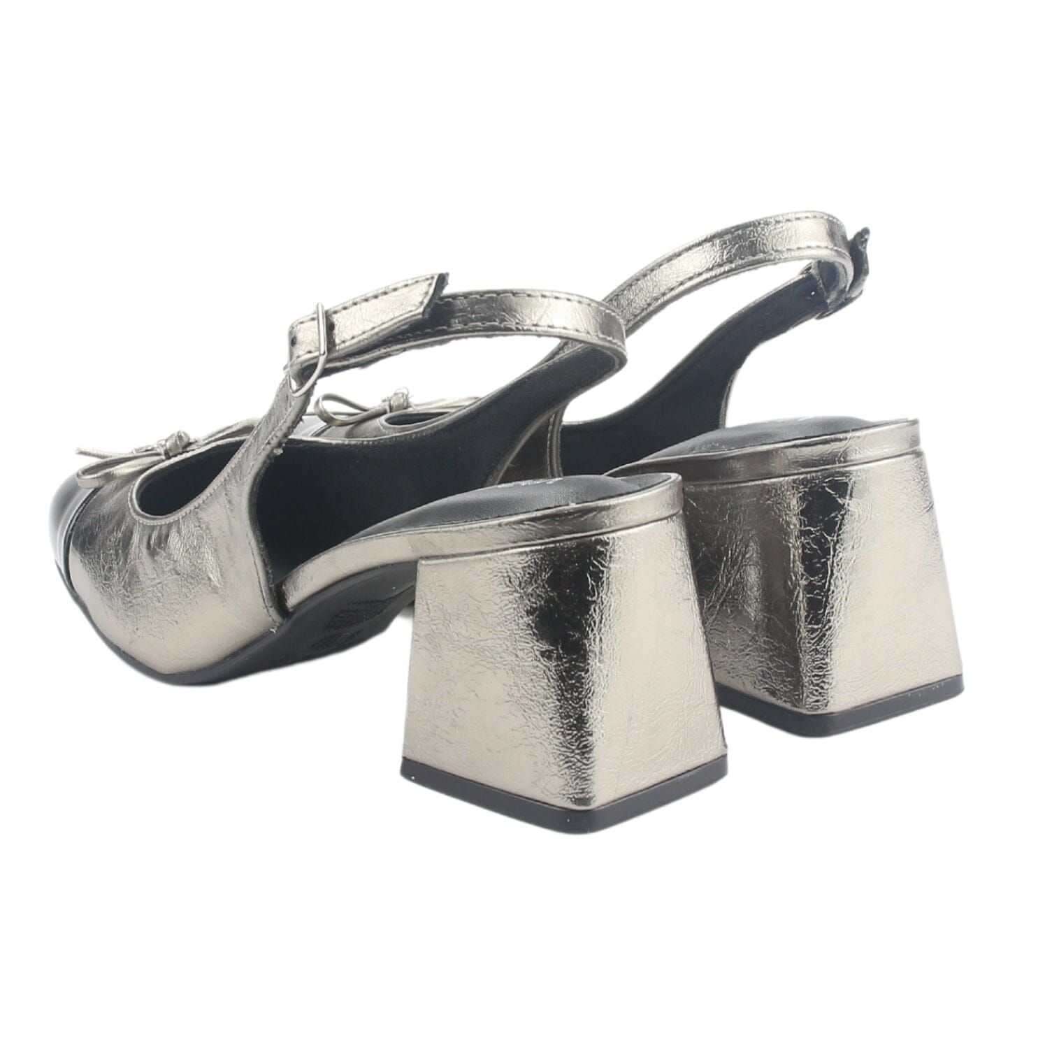 Zapato Via Marte Mujer 067-001-01 Dorado Casual Tacones Altos Via Marte 