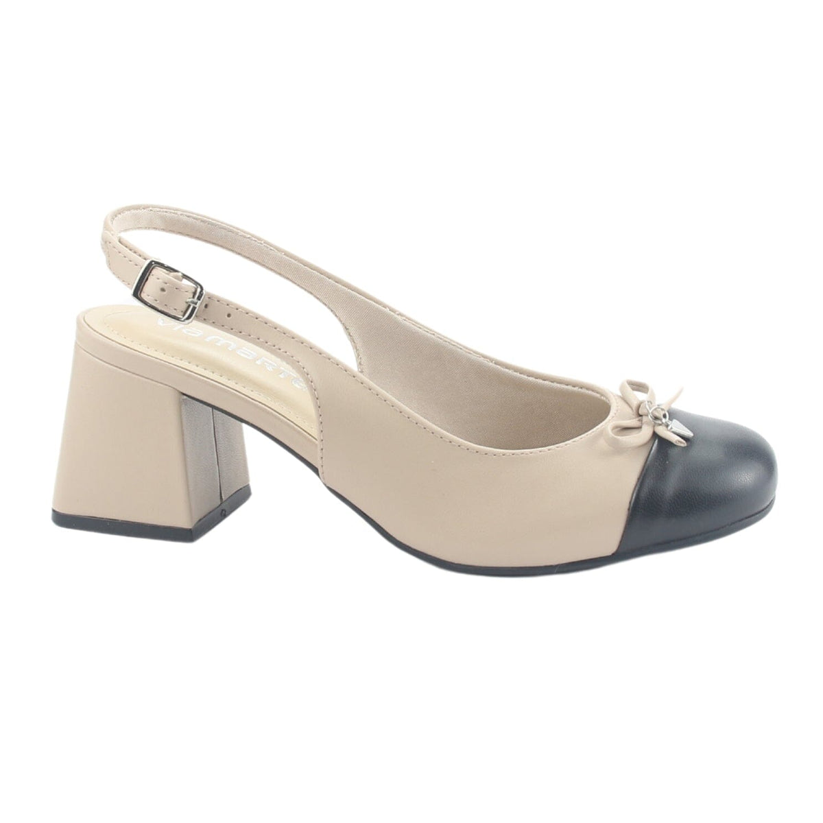 Zapato Via Marte Mujer 067-001-01 Nude Casual Tacones Altos Via Marte 