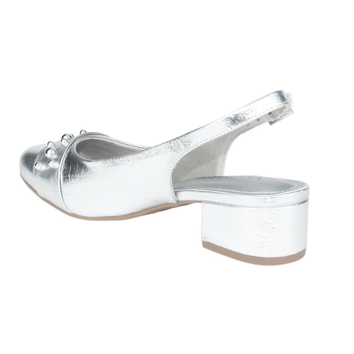 Zapato Via Marte Mujer 070-008-01 Plateado Casual Tacones Bajos Via Marte 