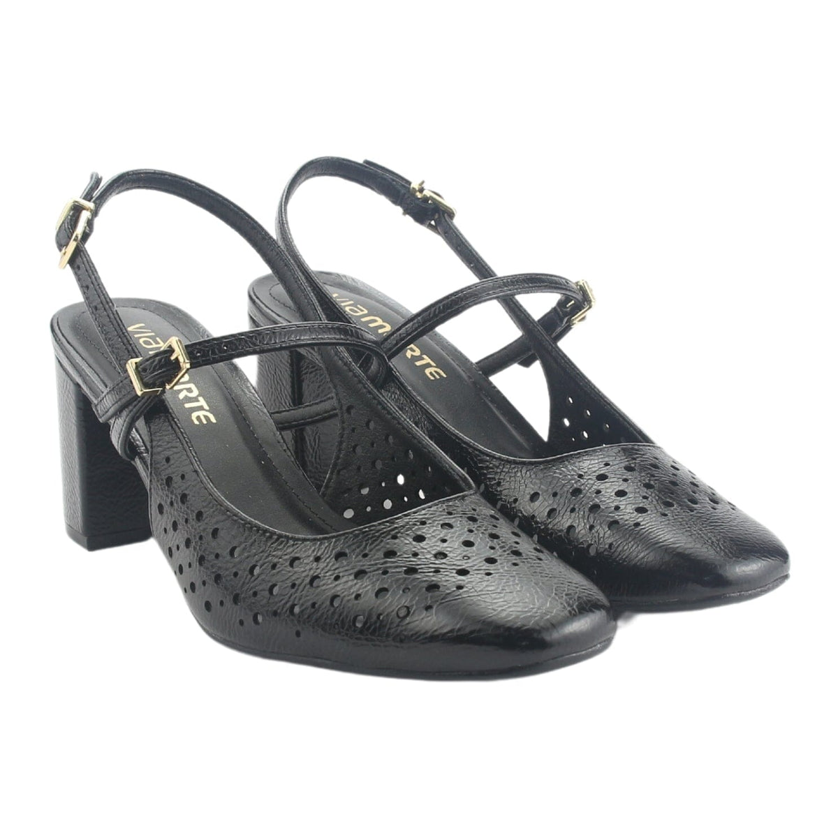 Zapato Via Marte Mujer 153-007-01 Negro Casual Tacones Altos Via Marte 
