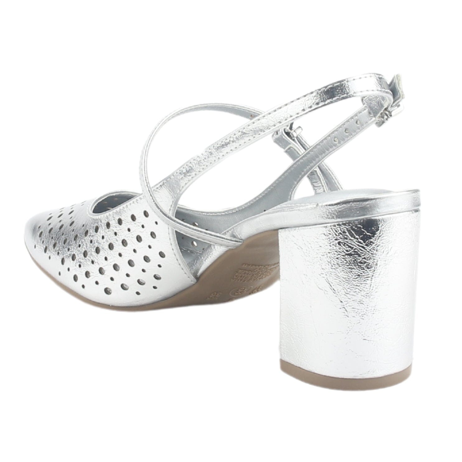 Zapato Via Marte Mujer 153-007-01 Plateado Casual Tacones Altos Via Marte 