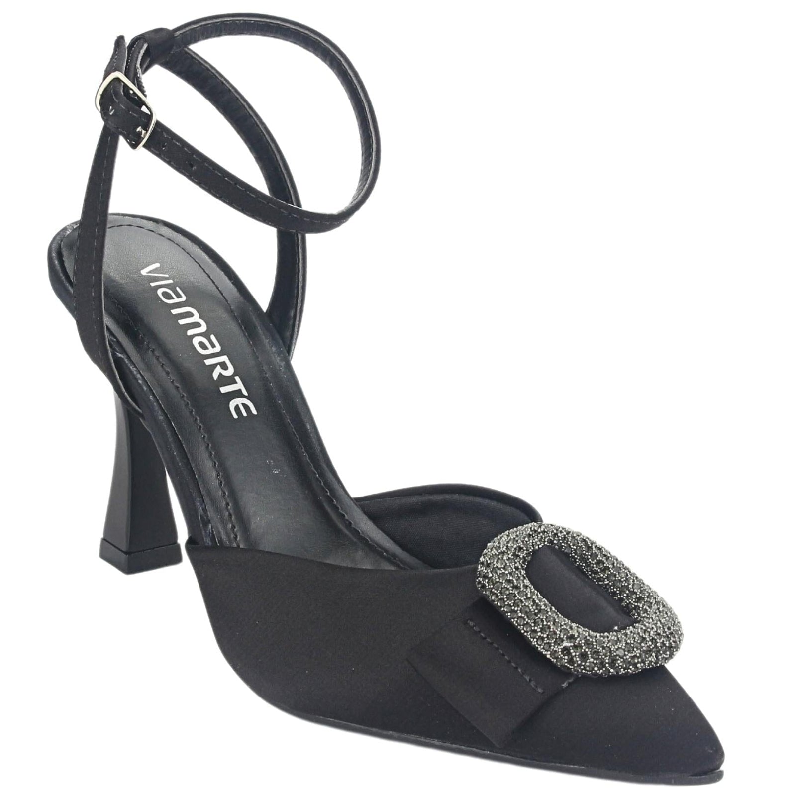 Zapato Via Marte Mujer 23-13704 C Preto Casual Zapatos Taco Via Marte 