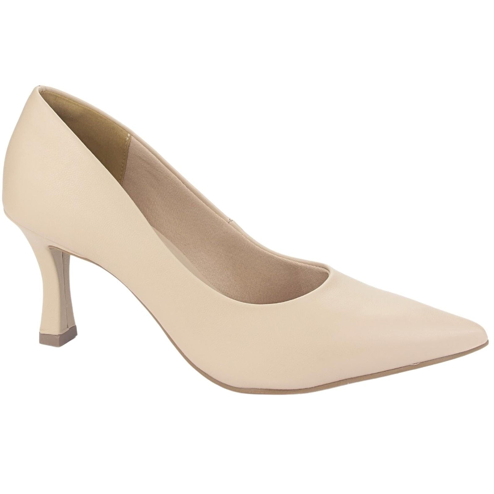 Zapato Via Marte Mujer 23-15707 N Creme Casual Zapatos Taco Via Marte 