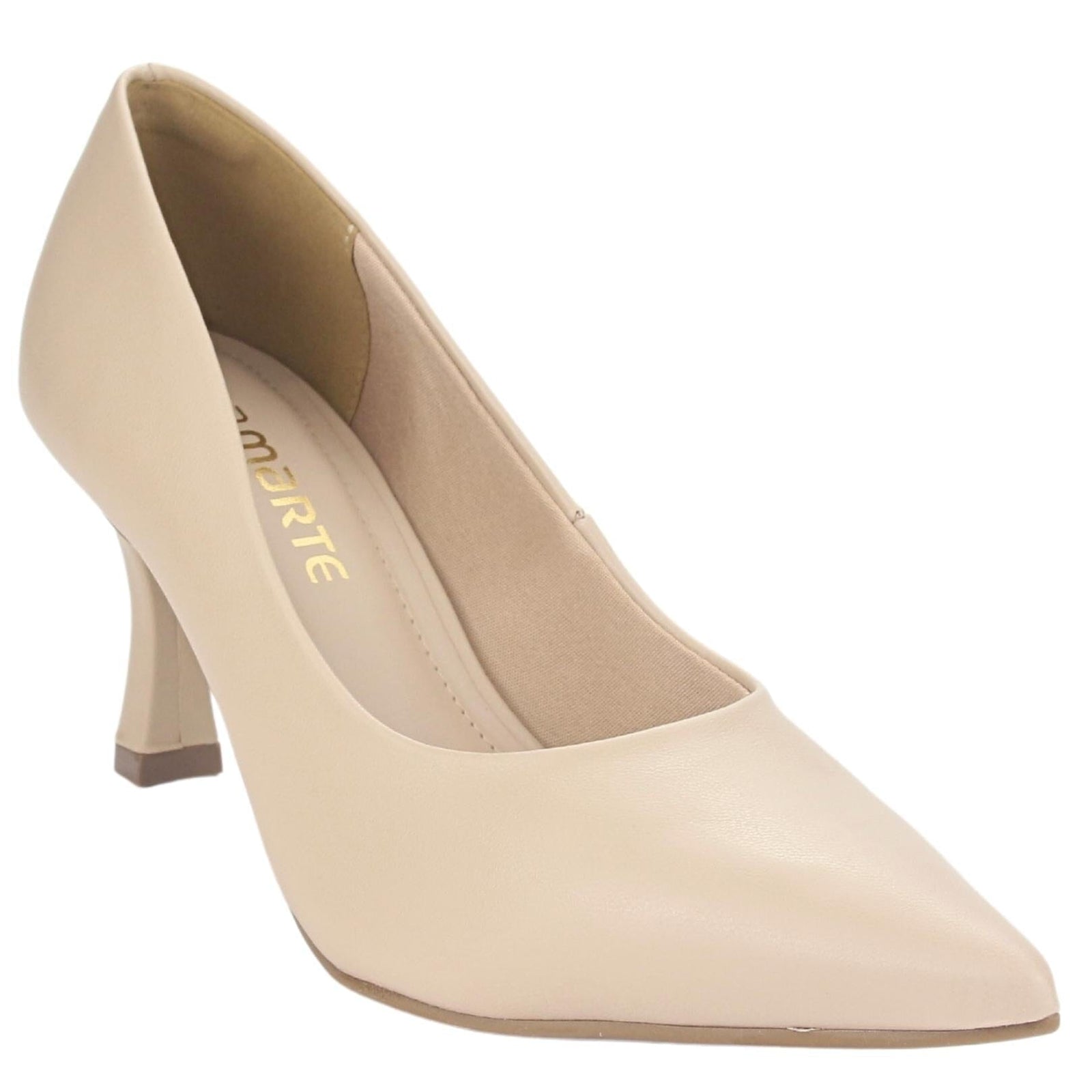 Zapato Via Marte Mujer 23-15707 N Creme Casual Zapatos Taco Via Marte 
