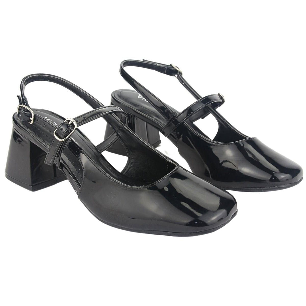 Zapato Via Marte Mujer 23-16801 V Preto Casual Zapatos Taco Via Marte 