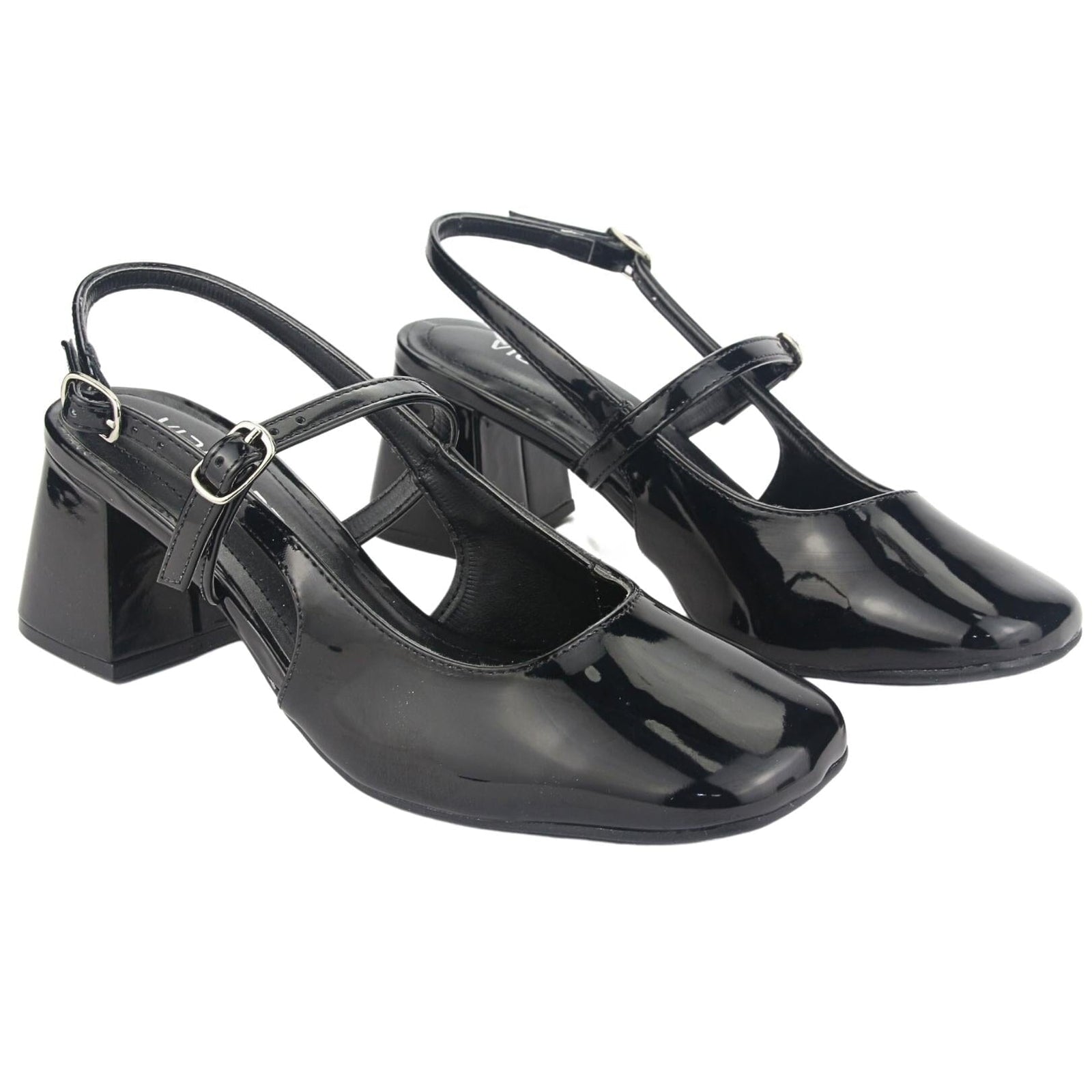 Zapato Via Marte Mujer 23-16801 V Preto Casual Zapatos Taco Via Marte 