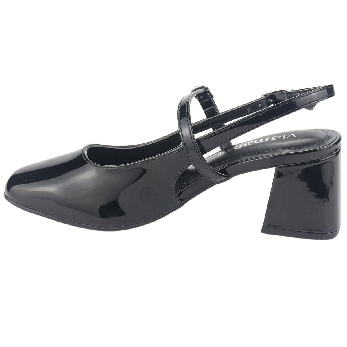 Zapato Via Marte Mujer 23-16801 V Preto Casual Zapatos Taco Via Marte 